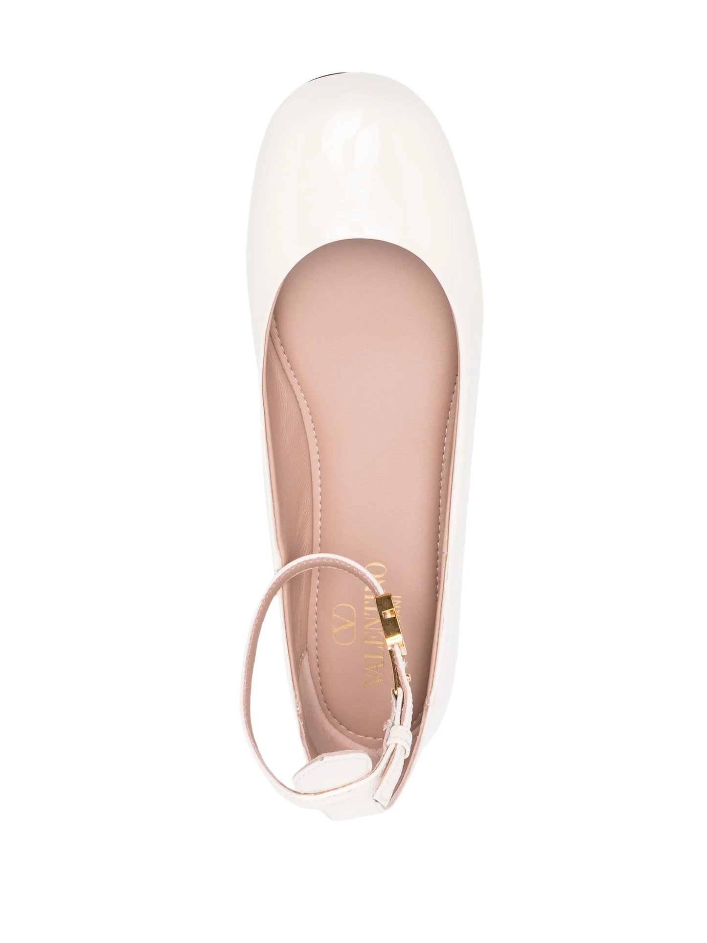 Tan-Go patent-leather ballerina shoes