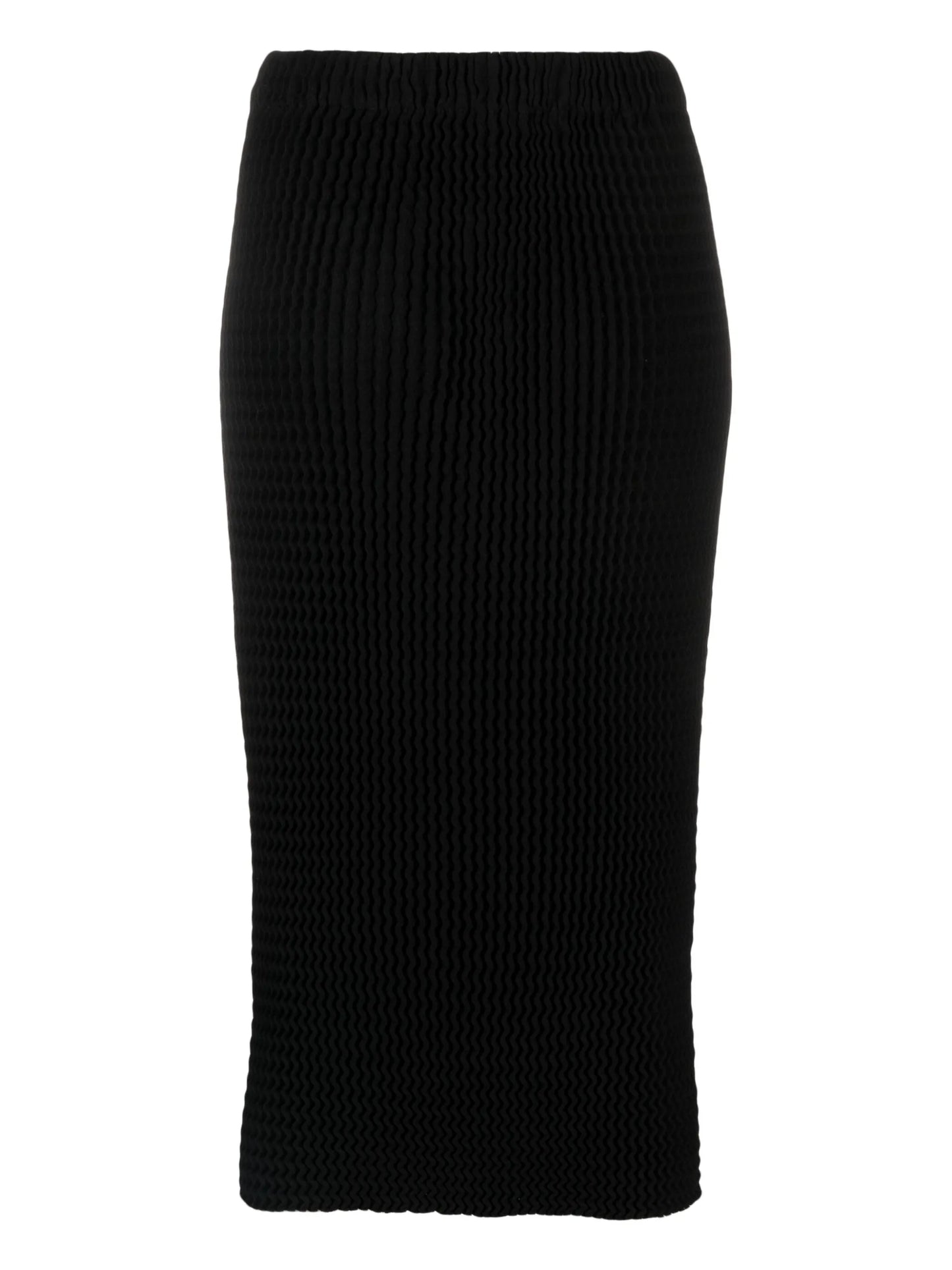 plissé straight skirt