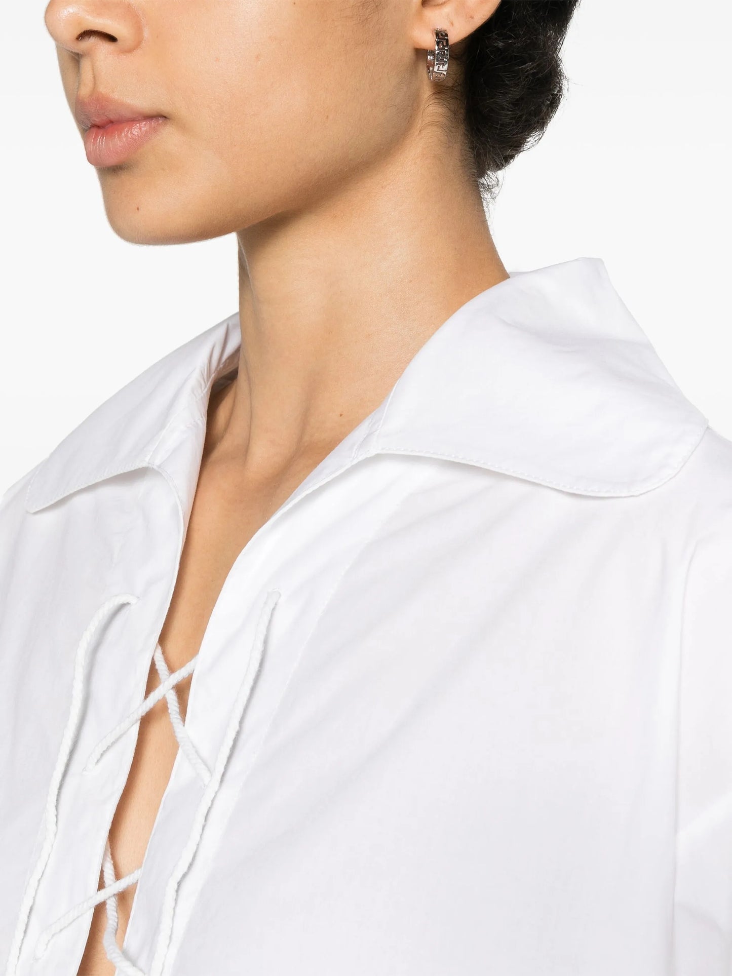 Bonnie lace-up cotton shirt