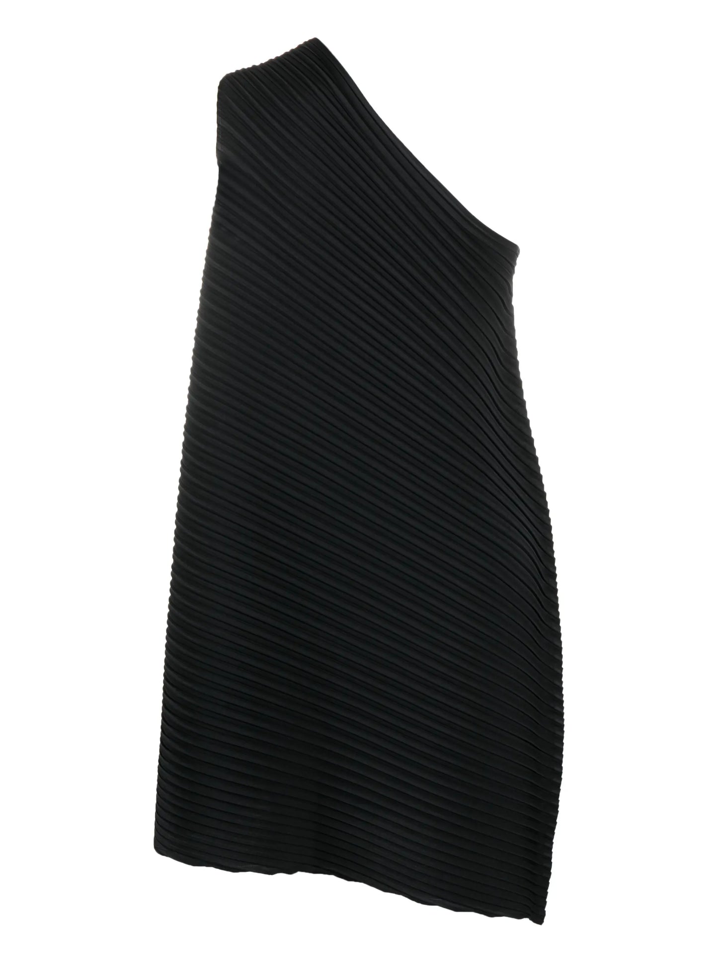 Reiteration one-shoulder pleated dress
