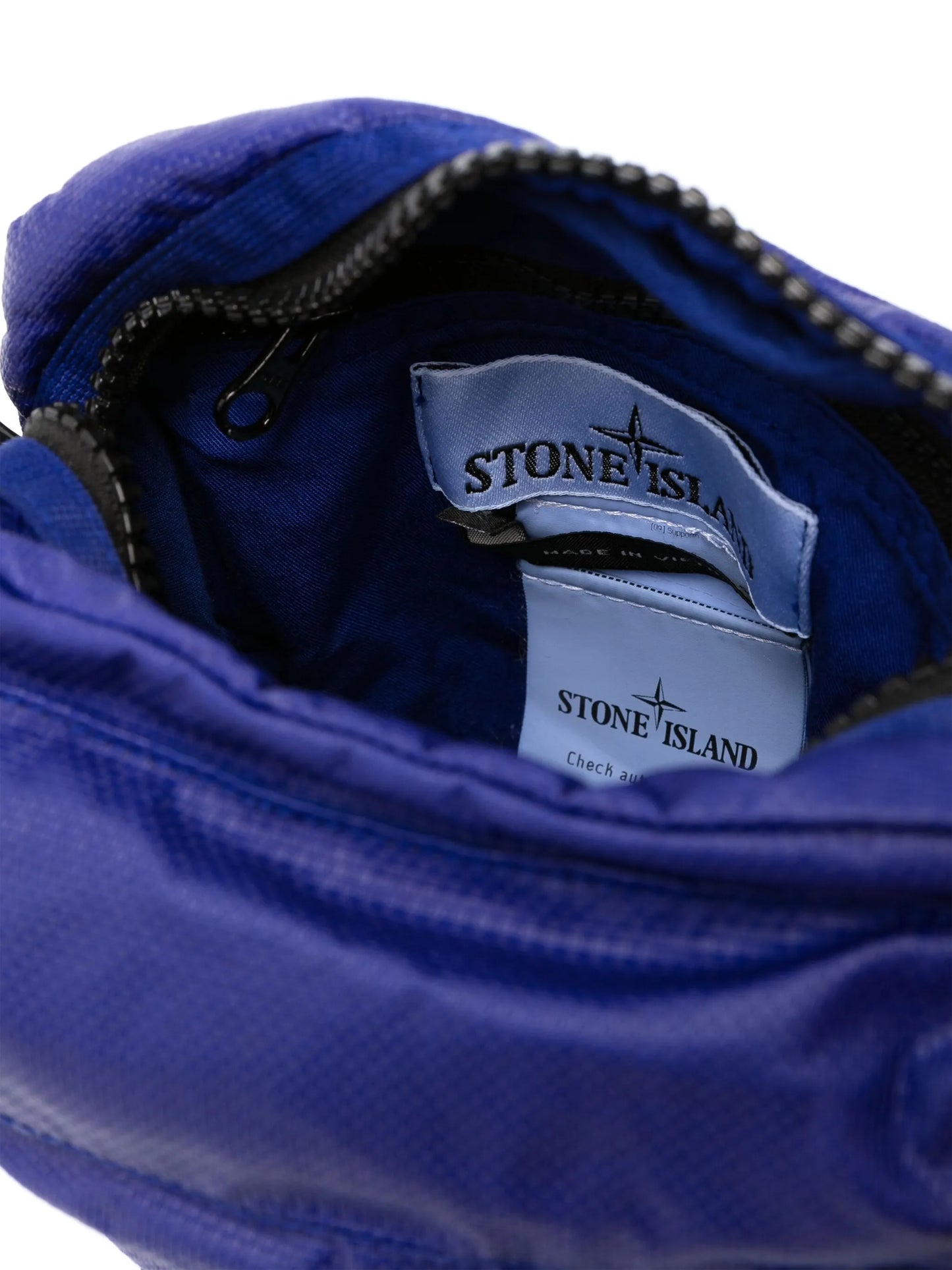 logo-patch coated-cotton messenger bag