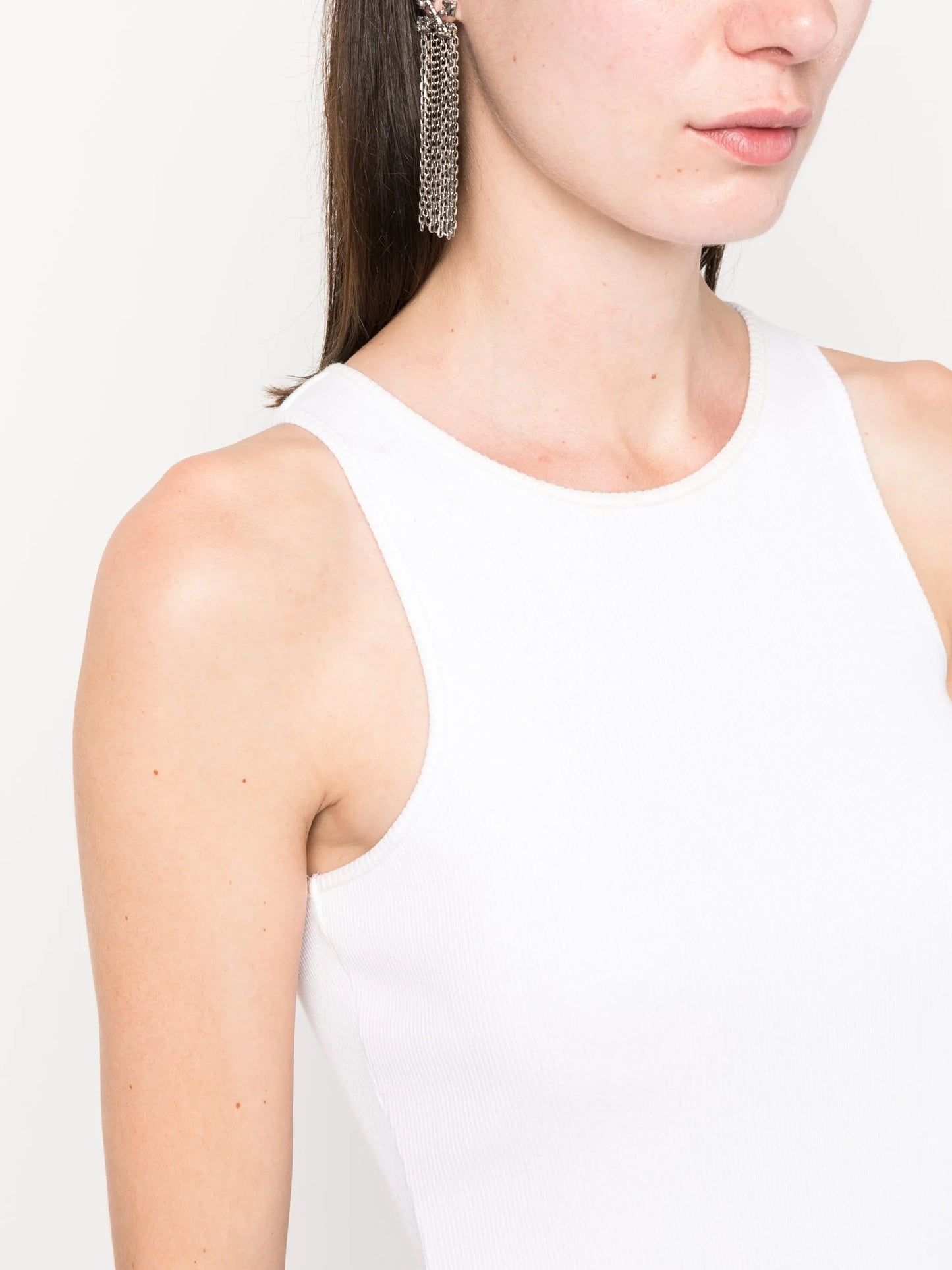 brooch-detail tank top