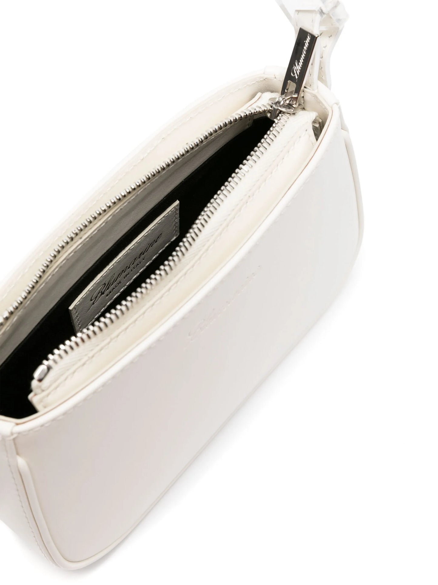 transparent-handle leather tote bag