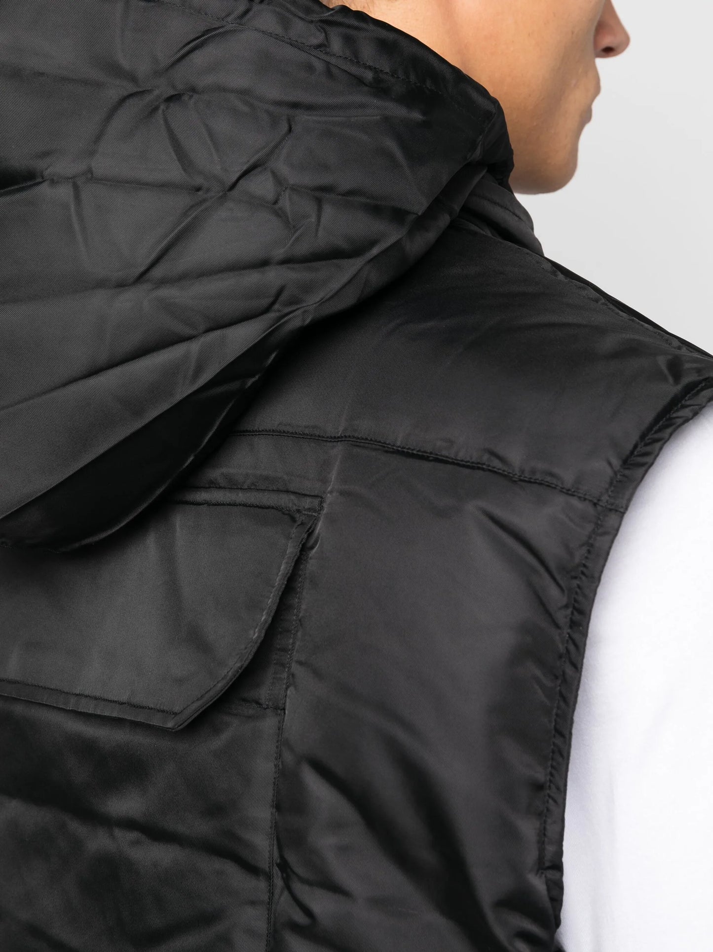 logo-patch padded gilet