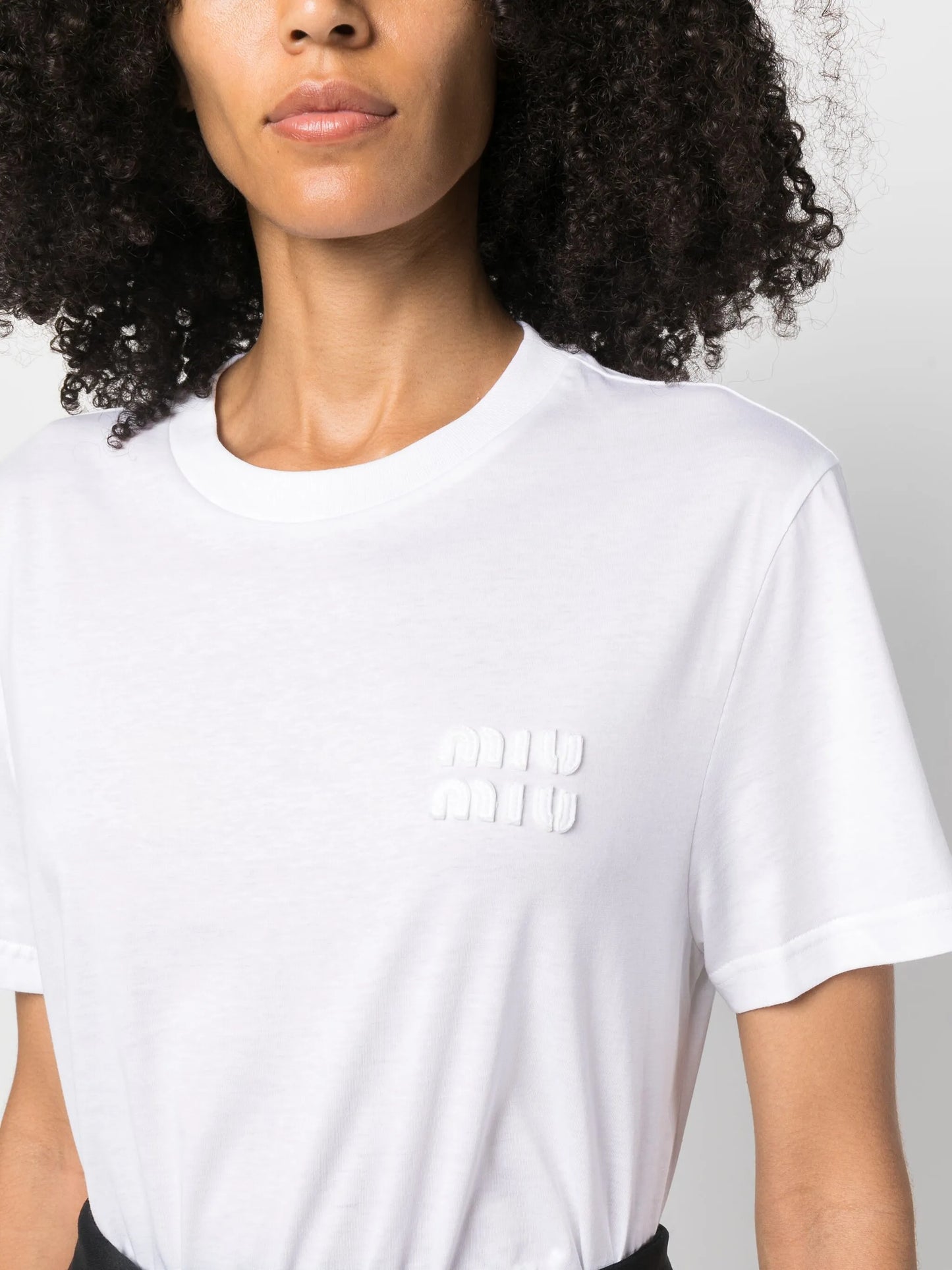 logo-embroidered cotton T-shirt