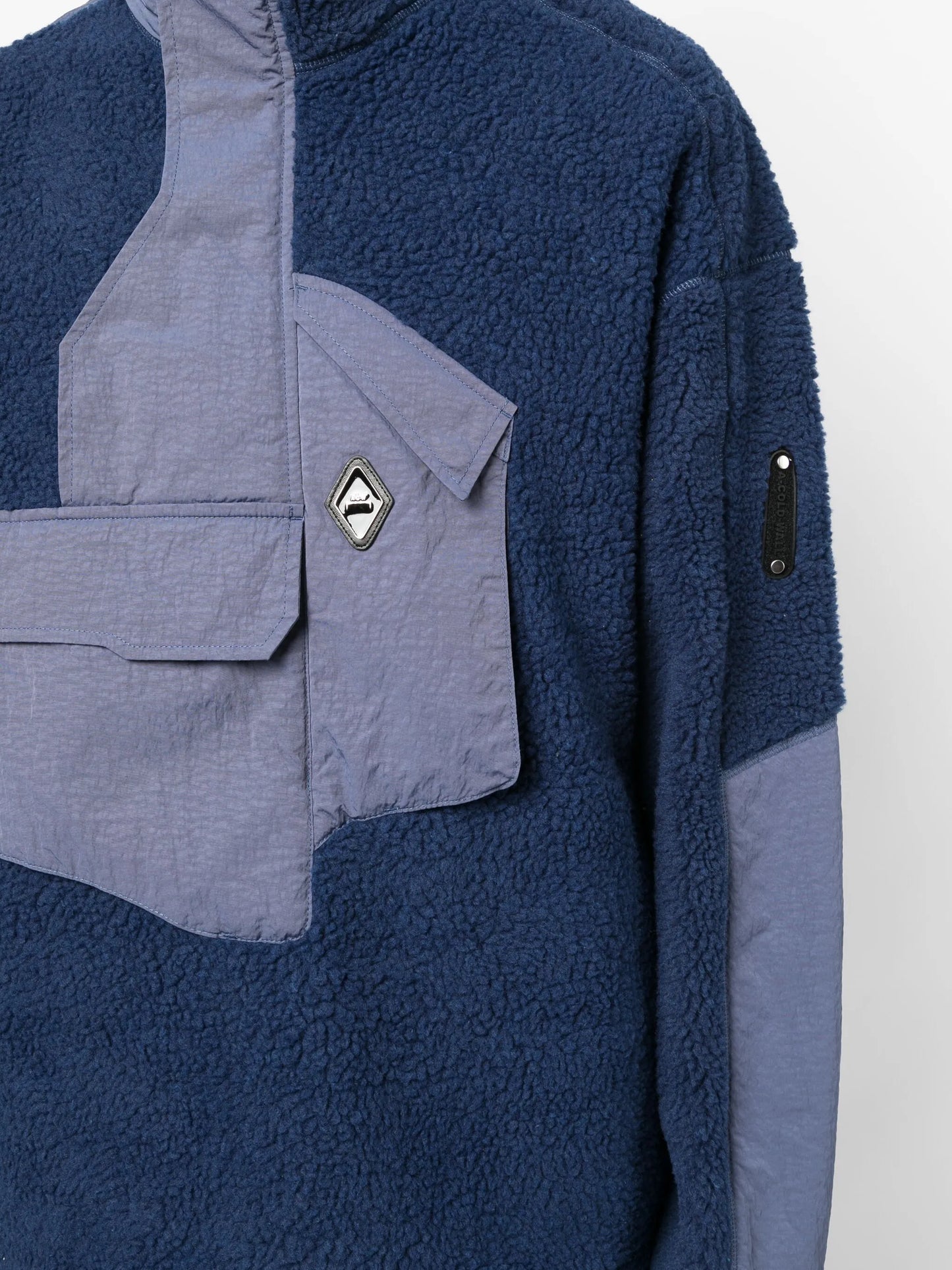 Bonded Axis panelled fleece jacket