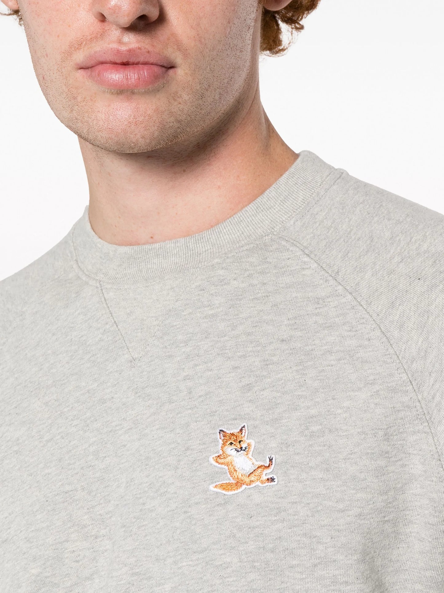logo-patch cotton sweatshirt