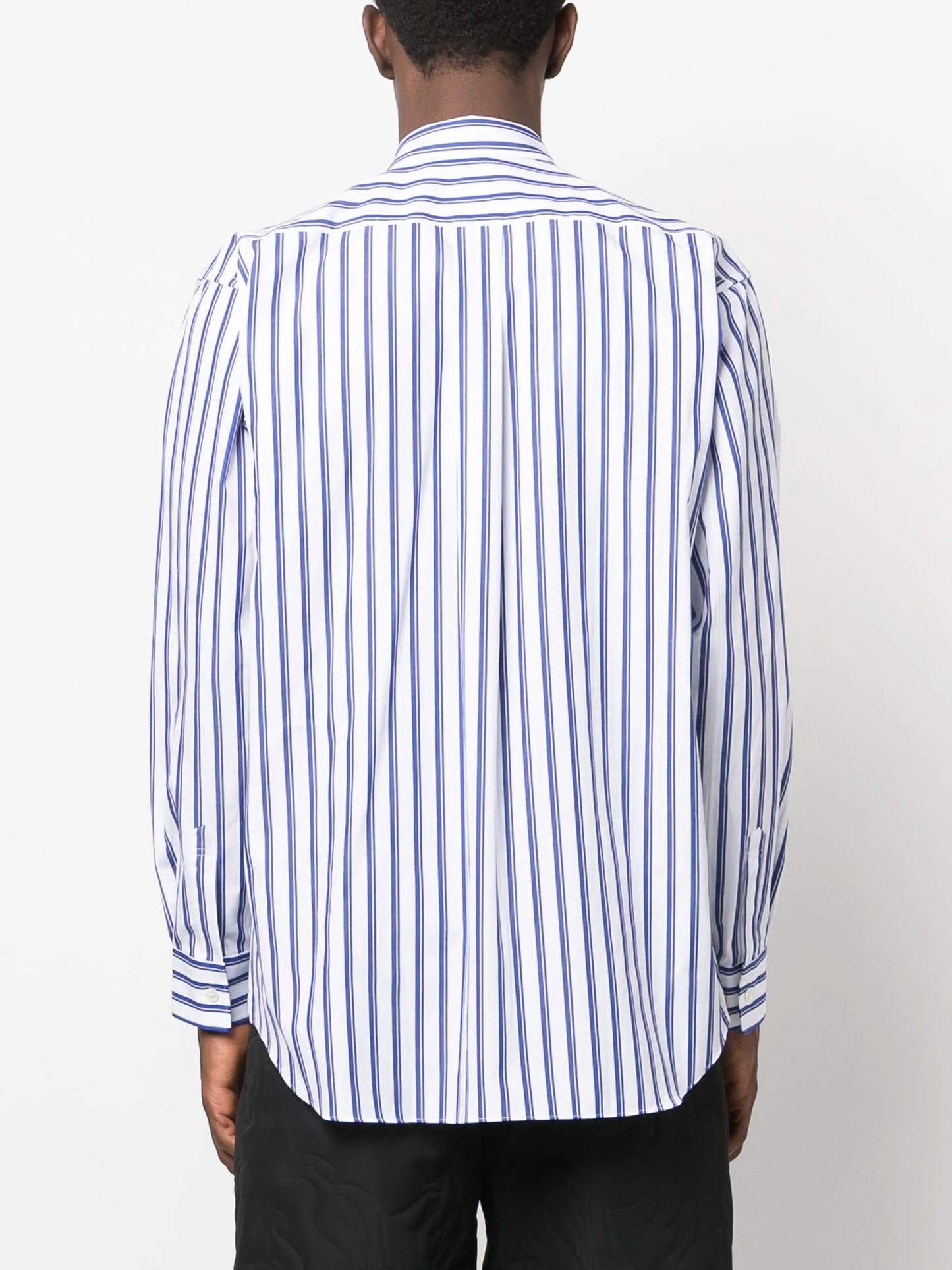 striped long-sleeve cotton shirt