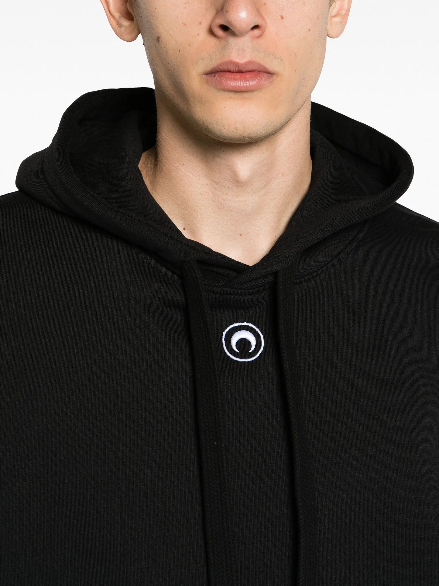 rose-print organic cotton hoodie
