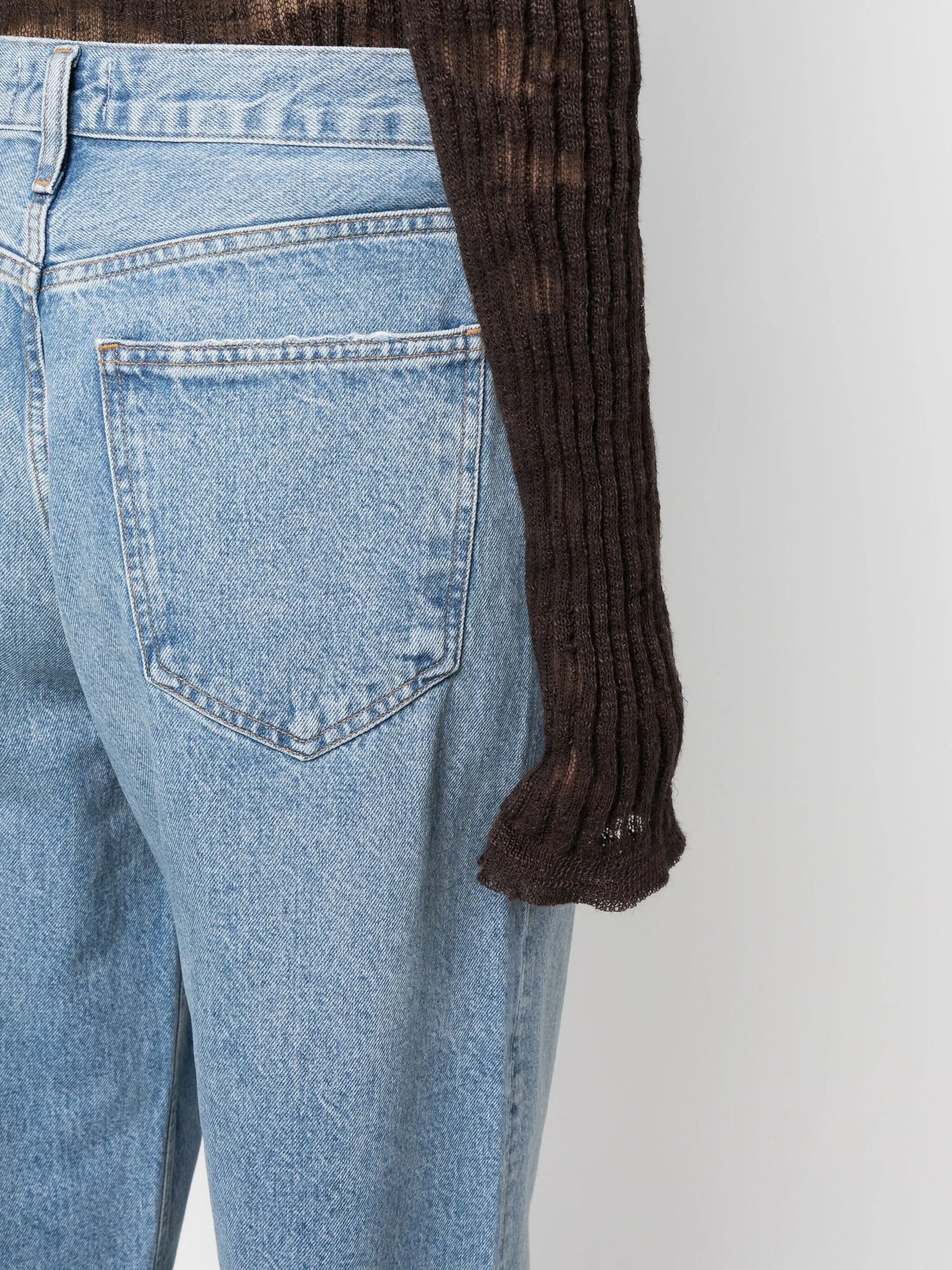 high-rise straight-leg jeans
