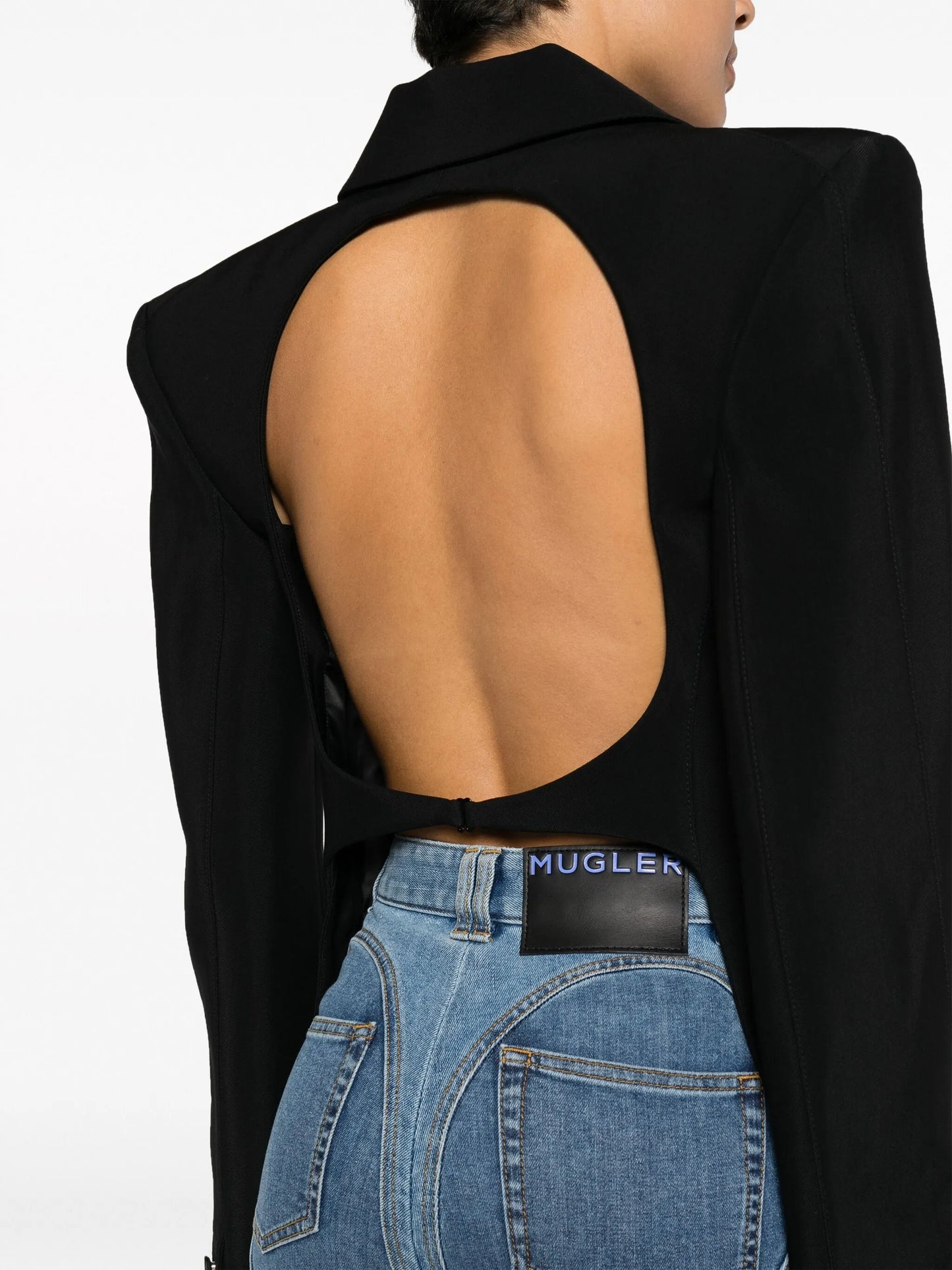 open-back single-breasted blazer