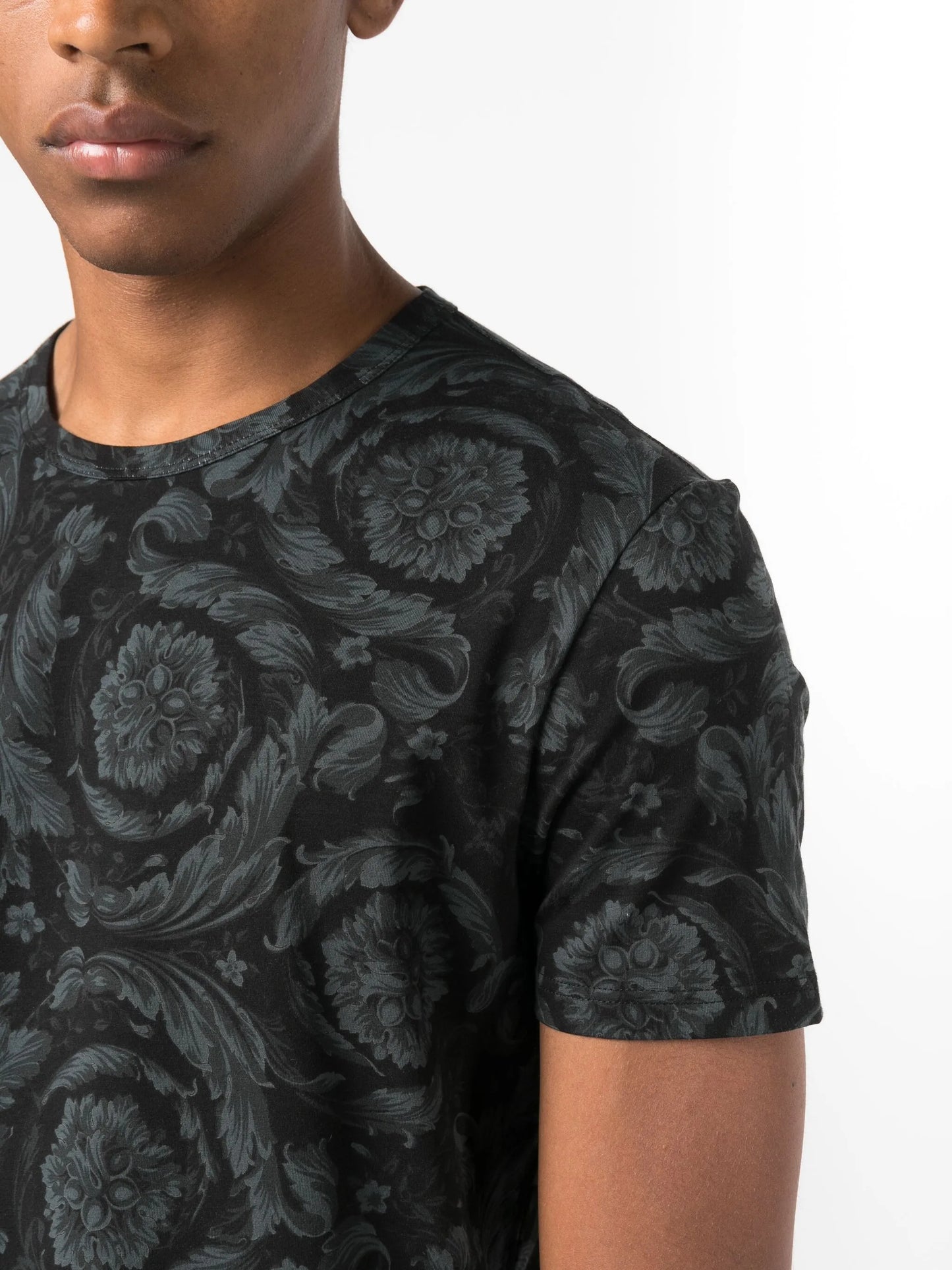 baroque-print cotton T-shirt