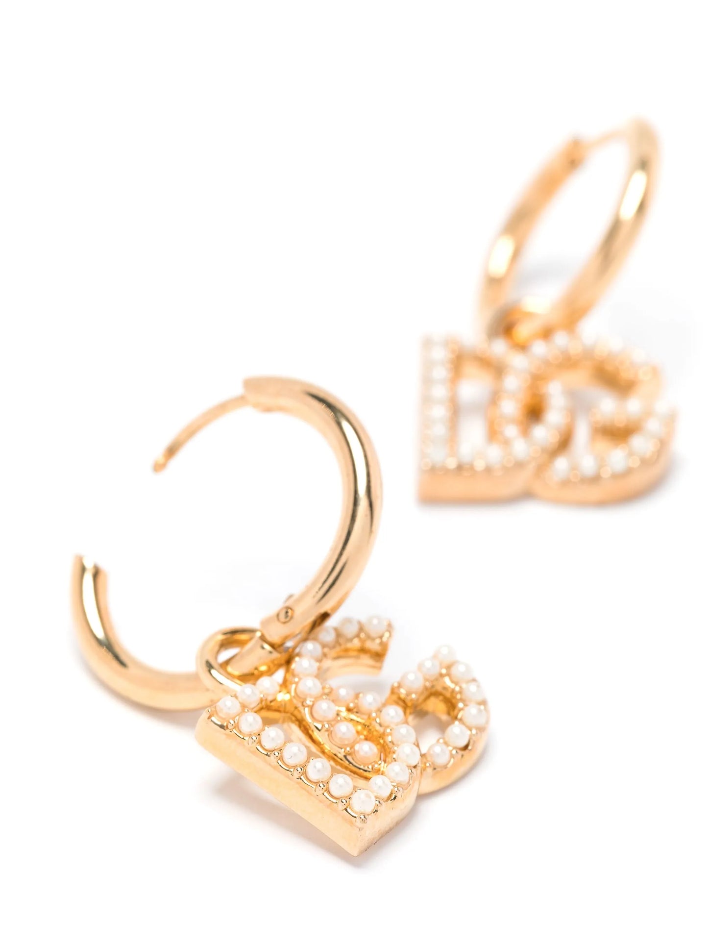 DG-logo pendant hoop earrings
