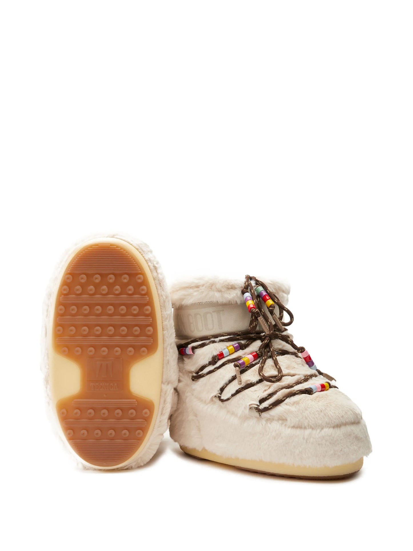 Icon Low faux-fur beaded boots