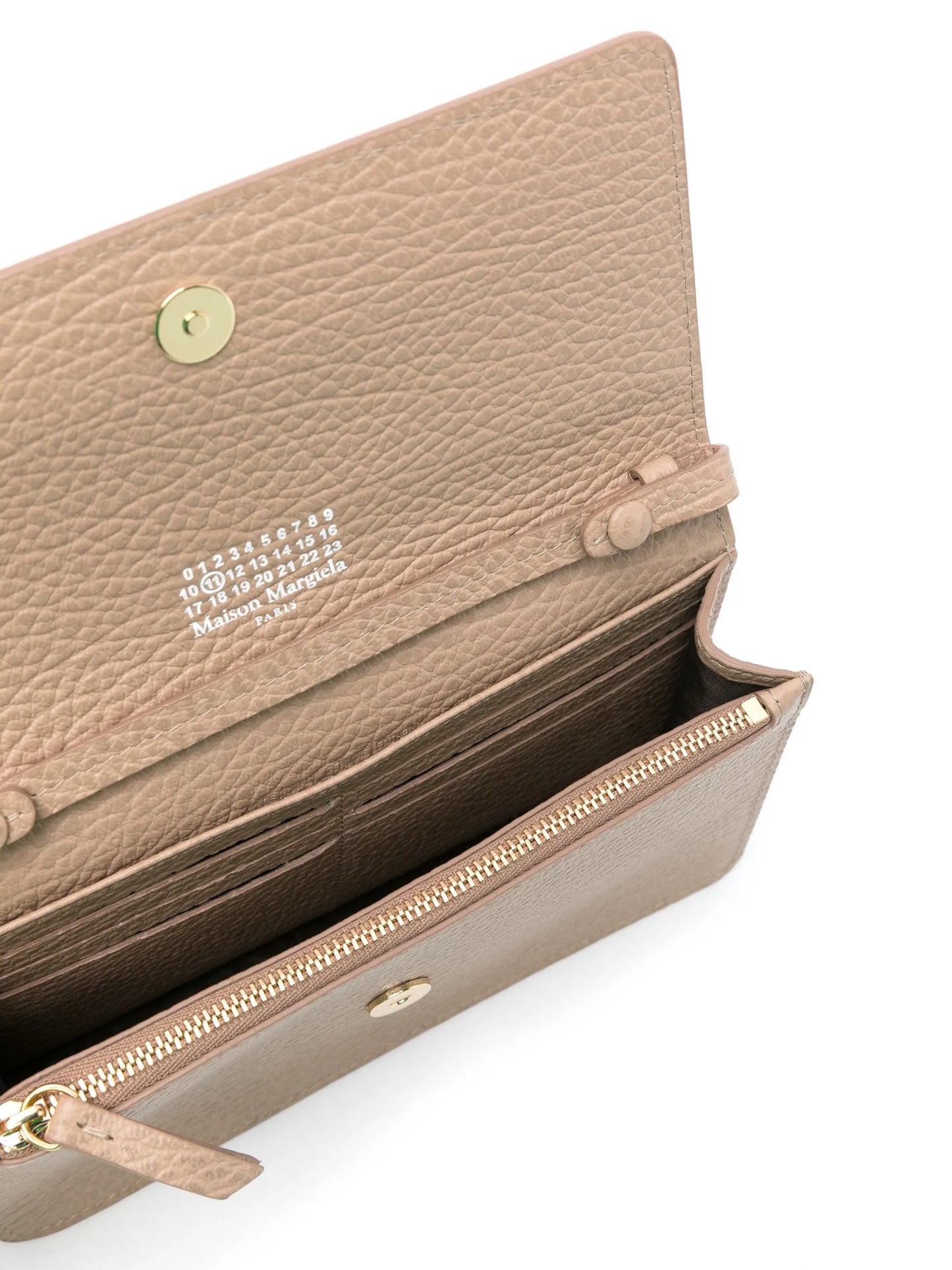 four-stitch leather wallet-on-chain