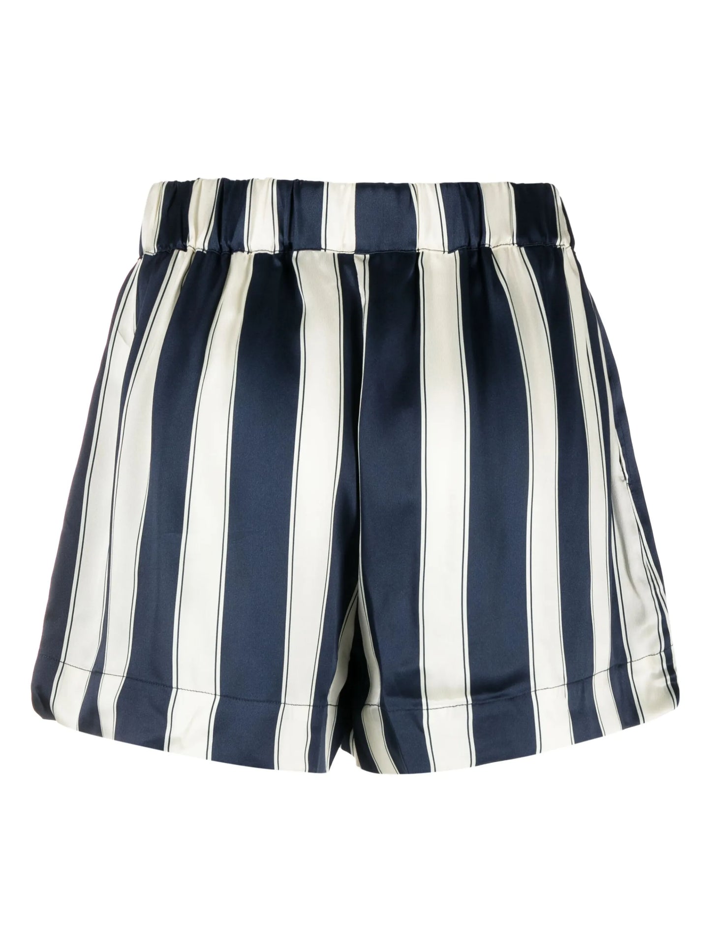London striped silk shorts