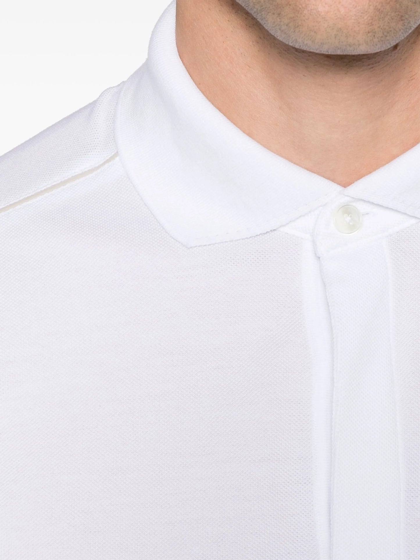 long-sleeve cotton polo shirt