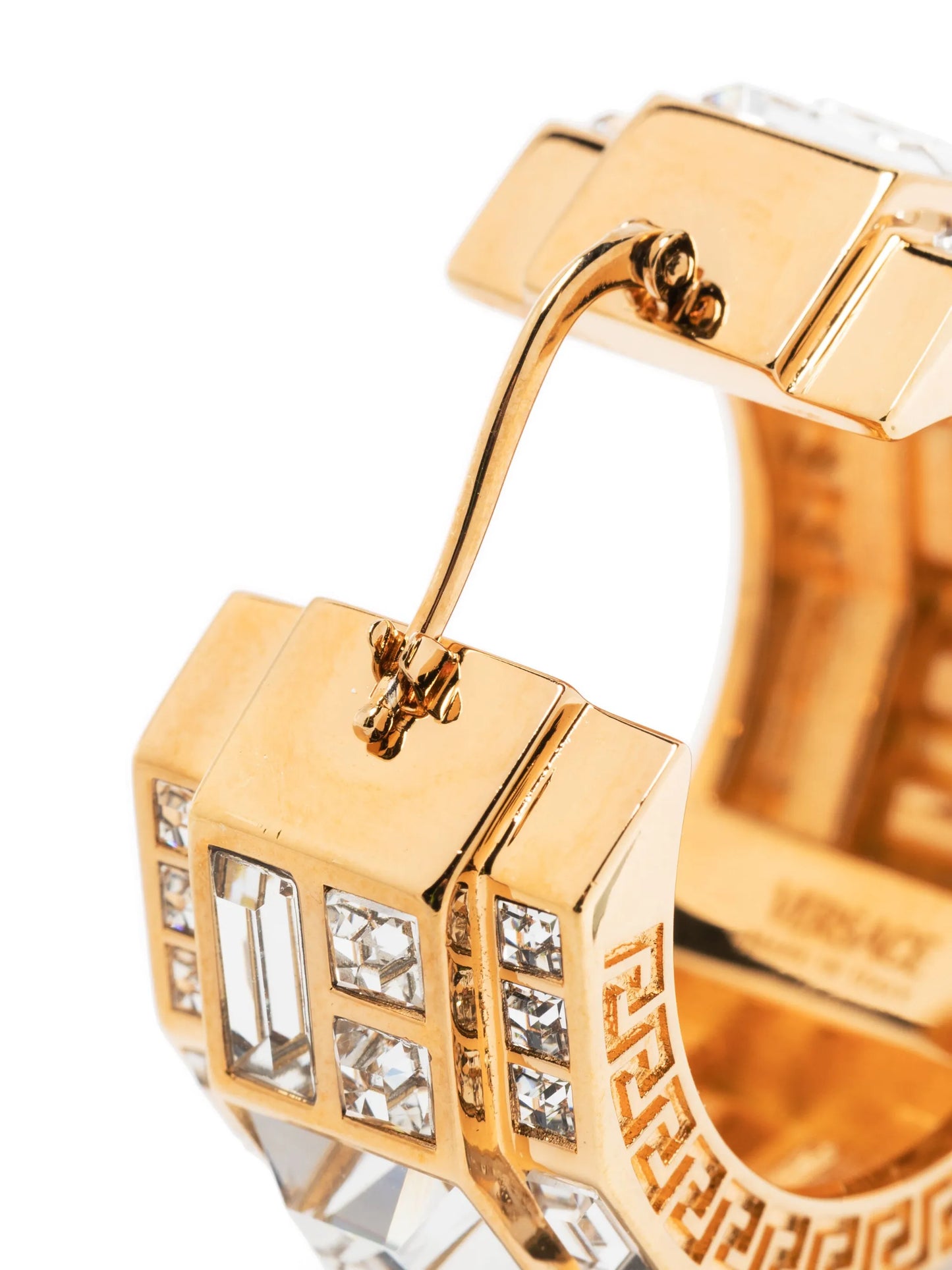 La Greca embellished hoop earrings