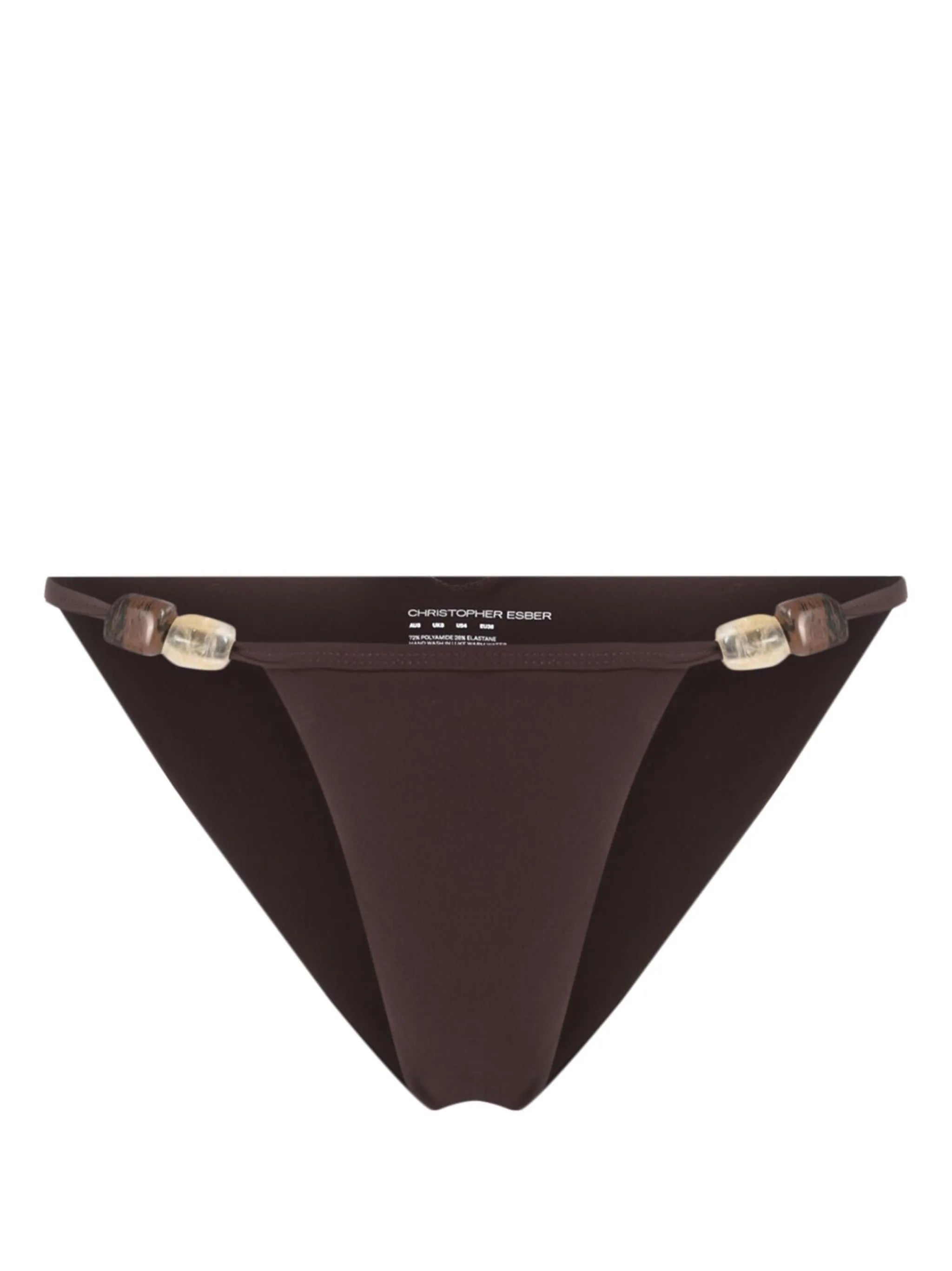 Crystal Fracture bead-detailing bikini bottoms