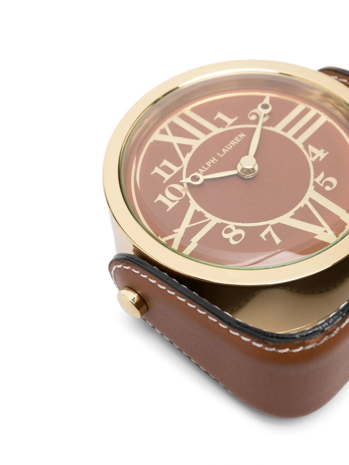 Brennan leather clock