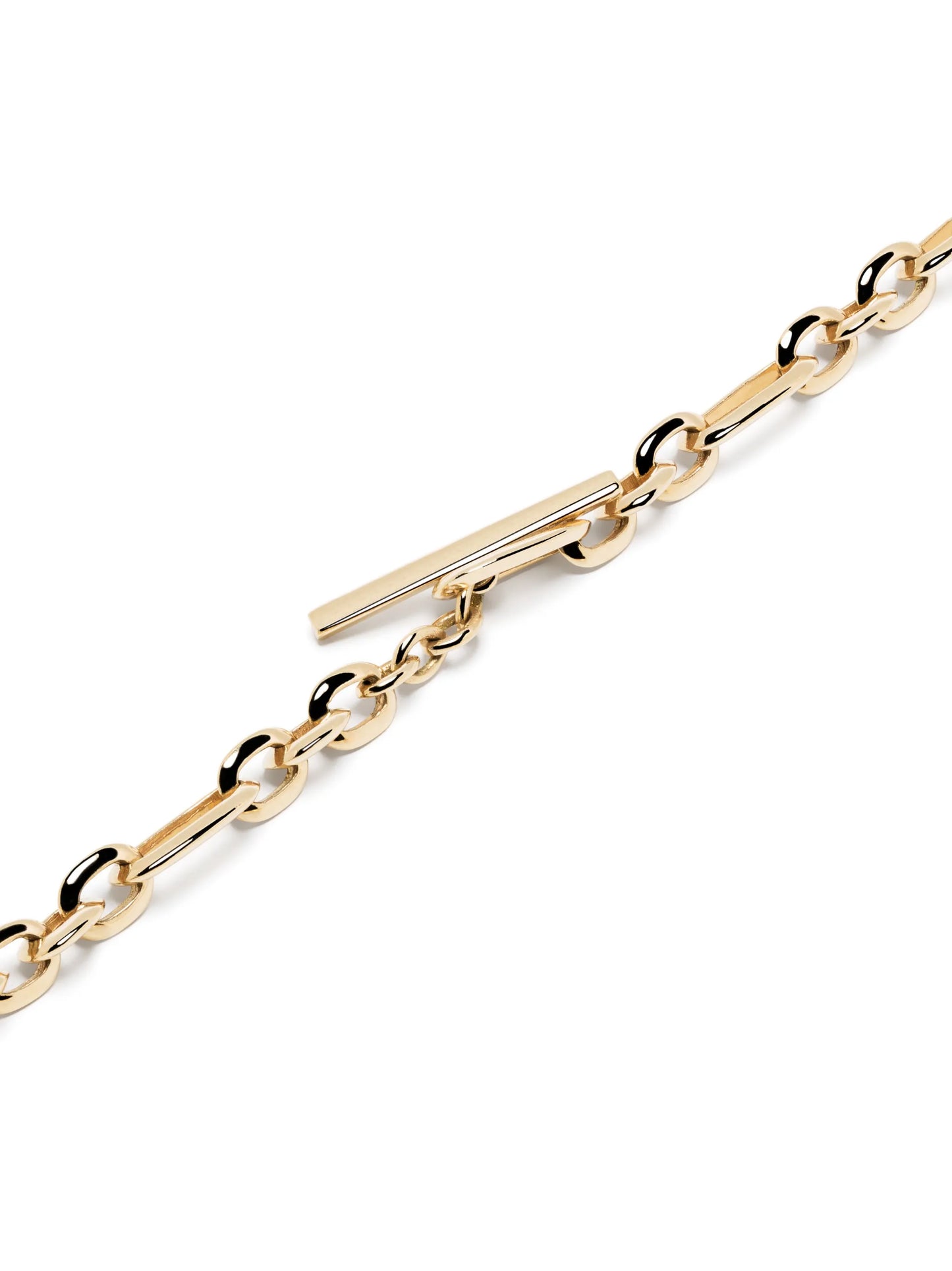 18kt yellow gold figaro-link chain necklace