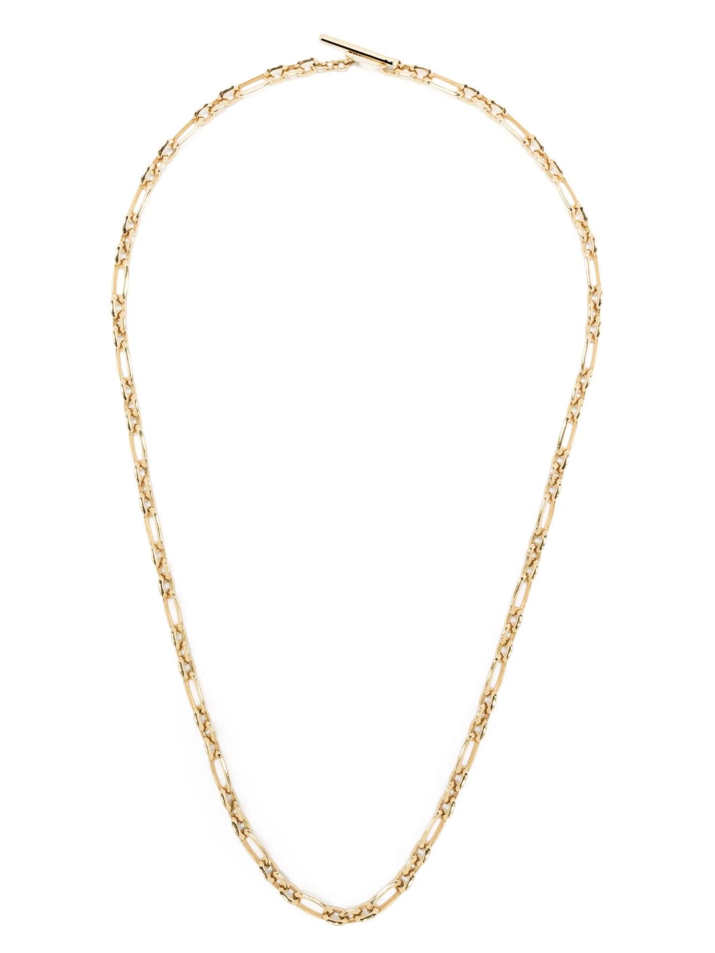 18kt yellow gold figaro-link chain necklace