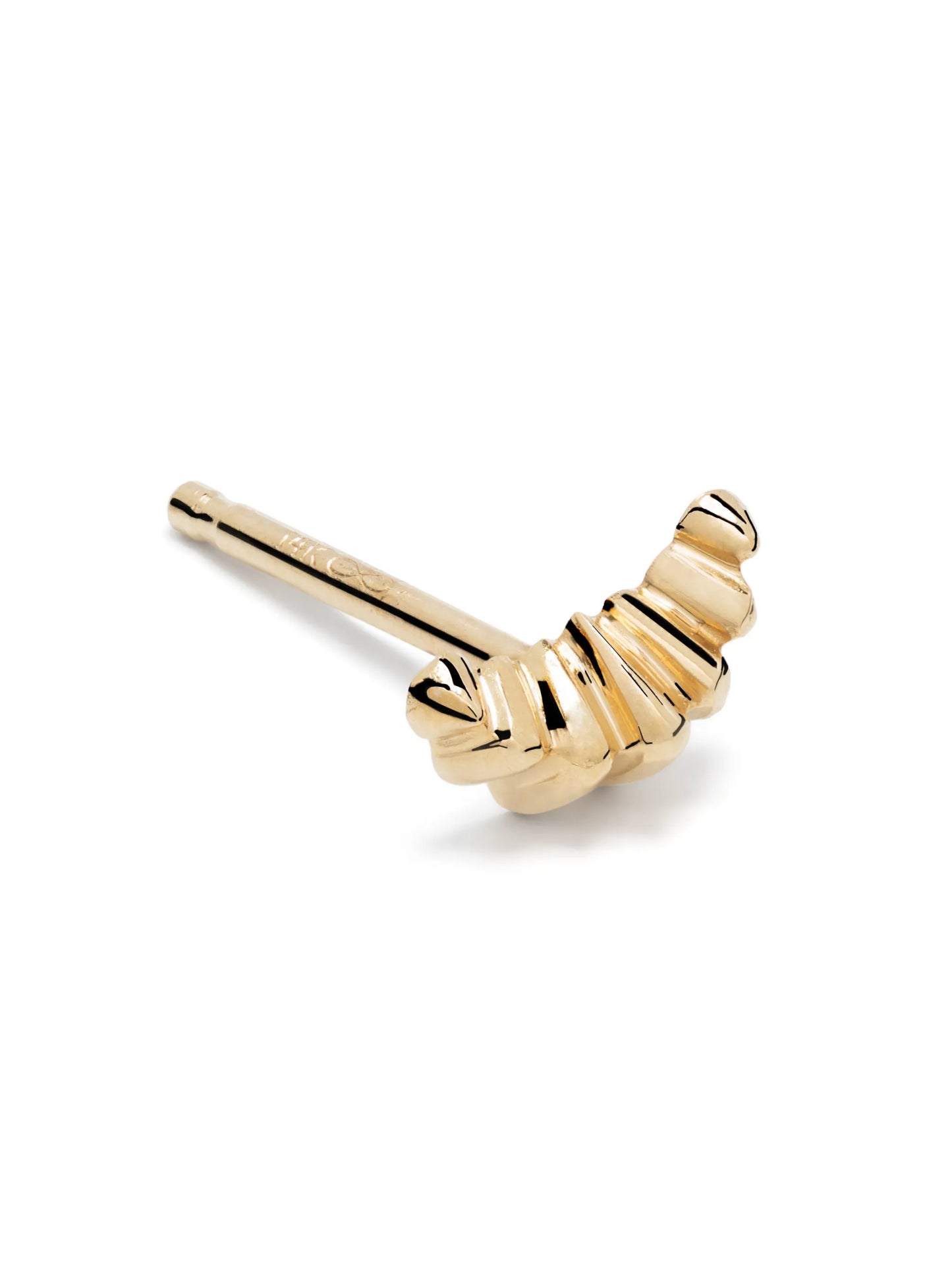 18kt yellow gold Croissant stud earring