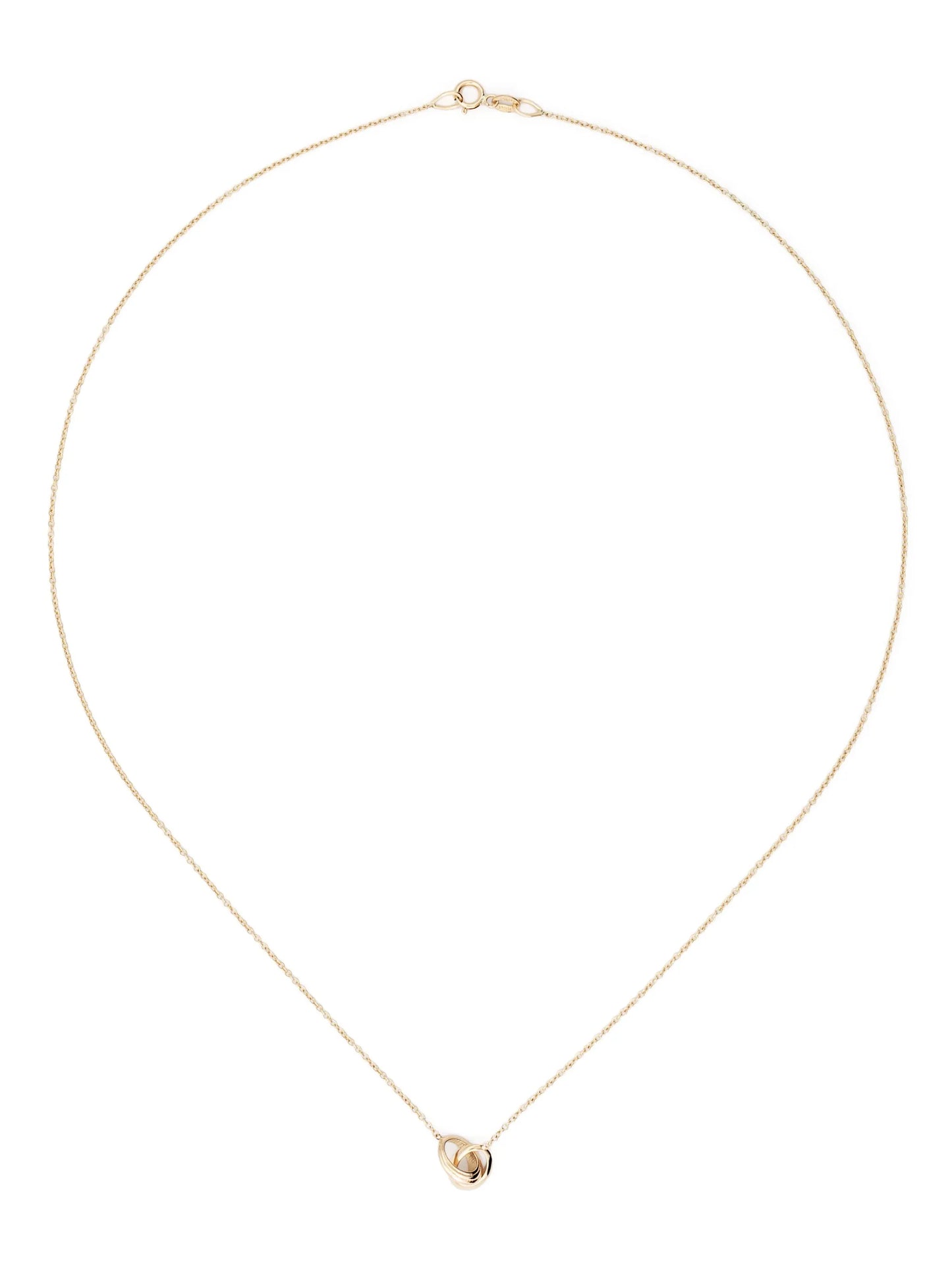 18kt yellow gold Micro Crescent link necklace