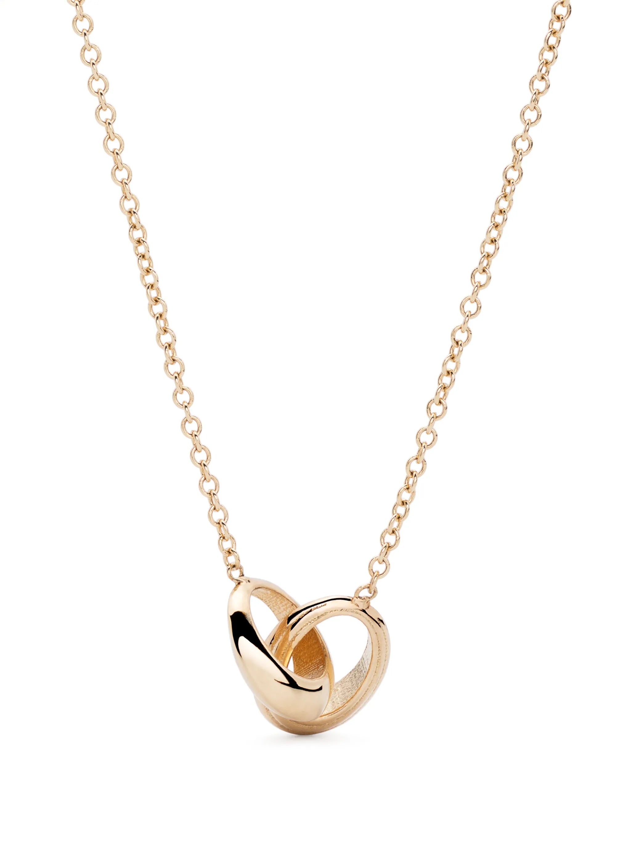 18kt yellow gold Micro Crescent link necklace