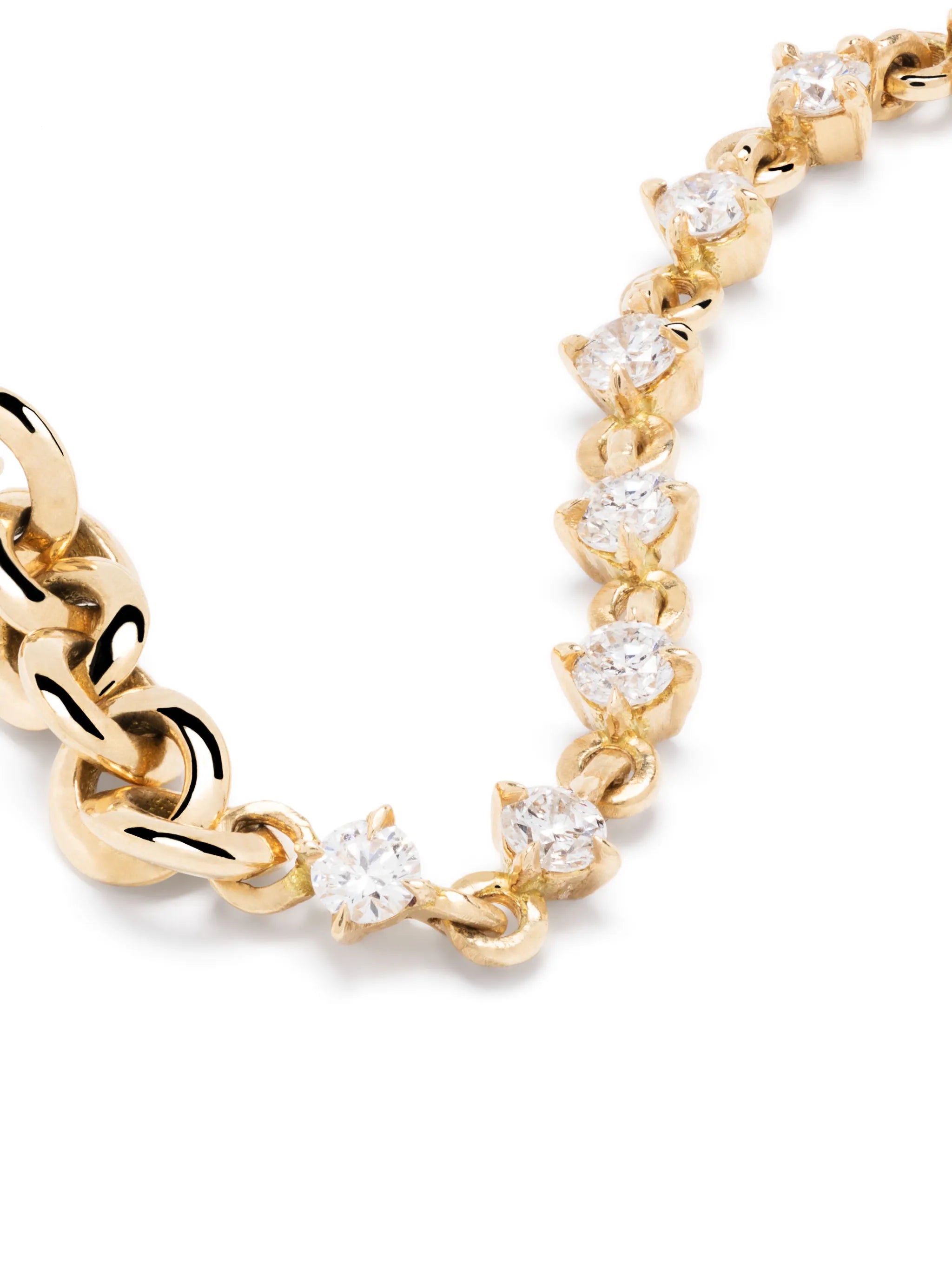 18kt yellow gold Éclat diamond micro chain bracelet