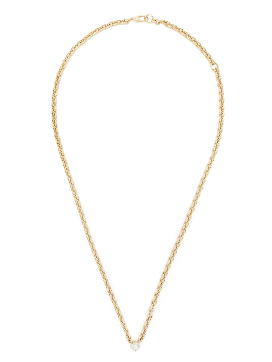 18kt yellow gold diamond chain necklace