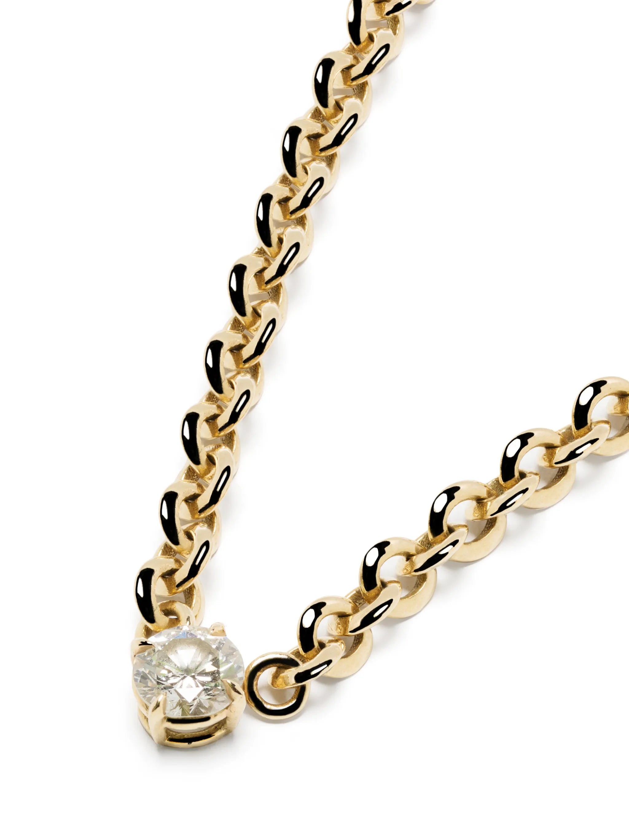 18kt yellow gold diamond chain necklace