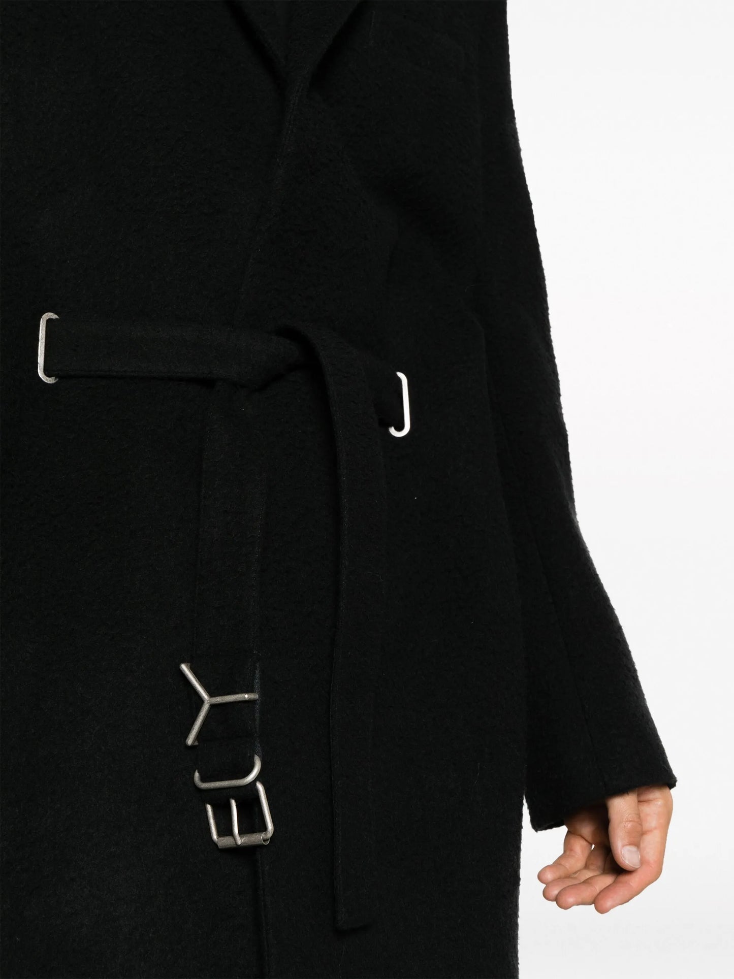 belted wool-blend coat