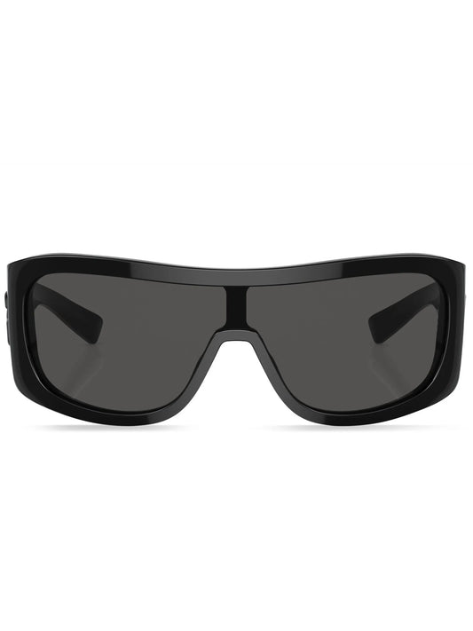 shield-frame tinted sunglasses