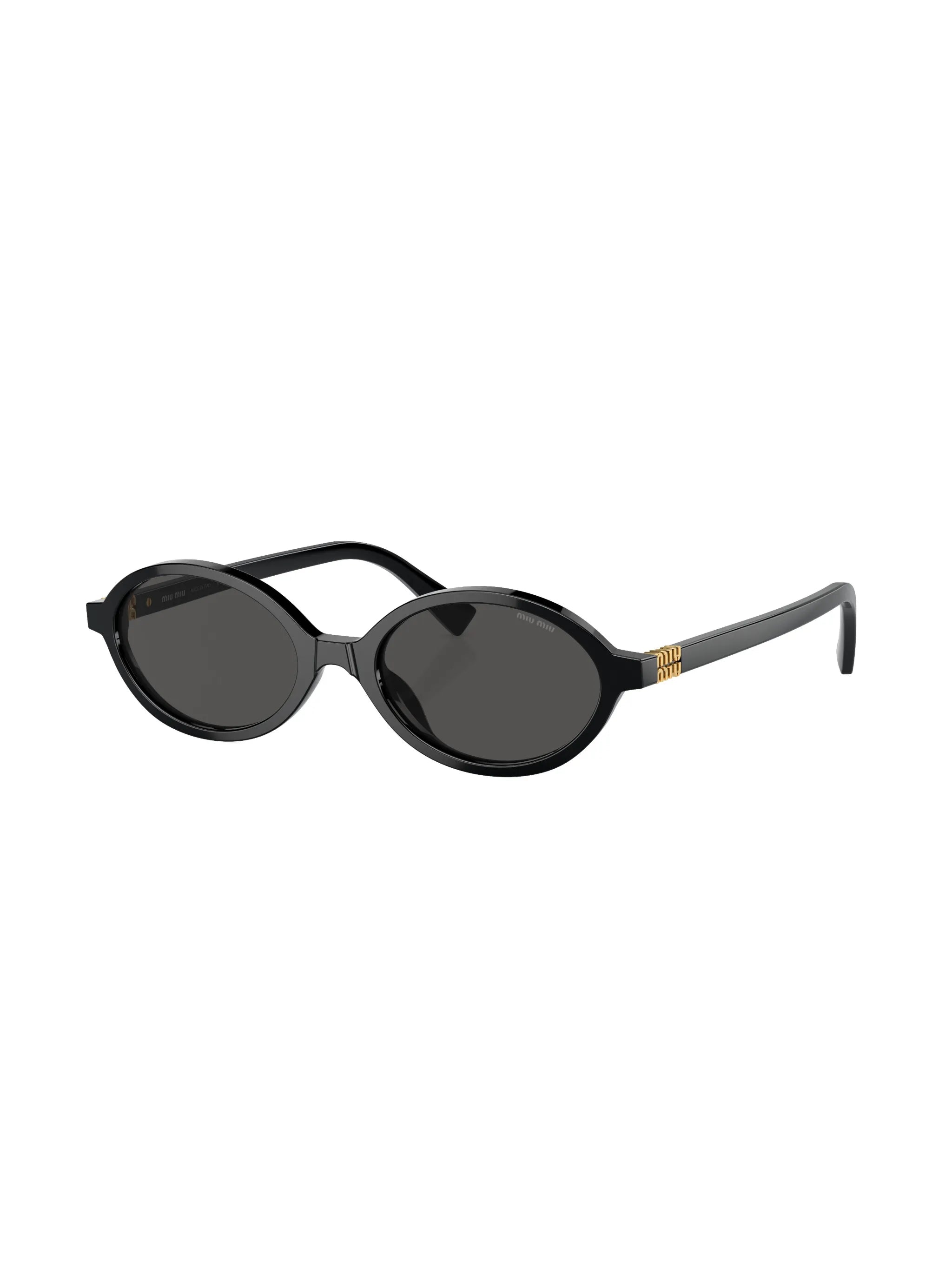 logo-lettering oval sunglasses