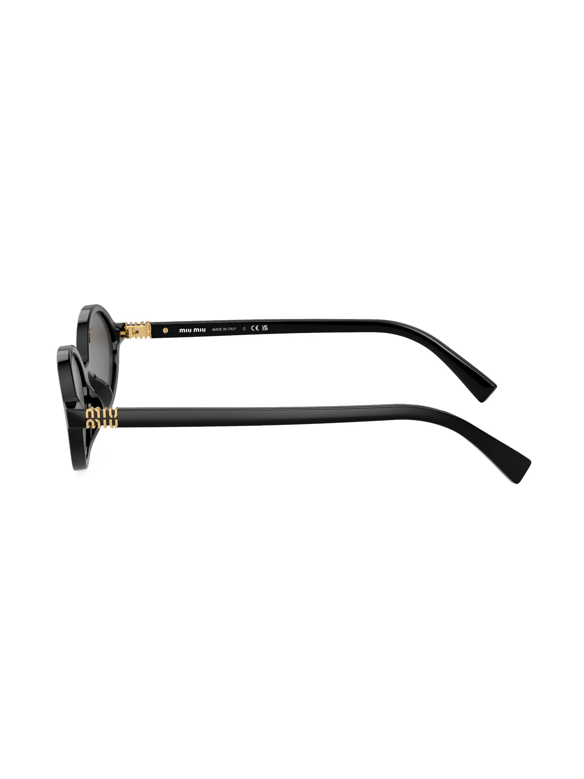 logo-lettering oval sunglasses