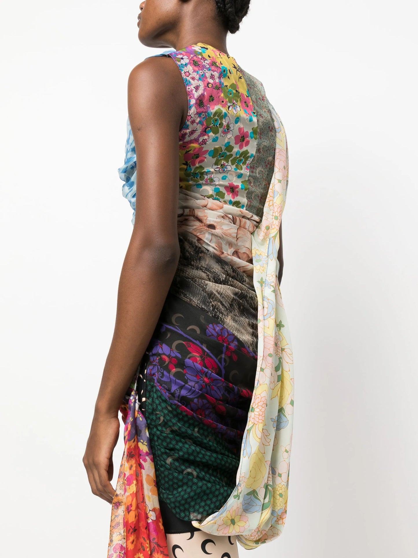 Regenerated Scarves silk minidress