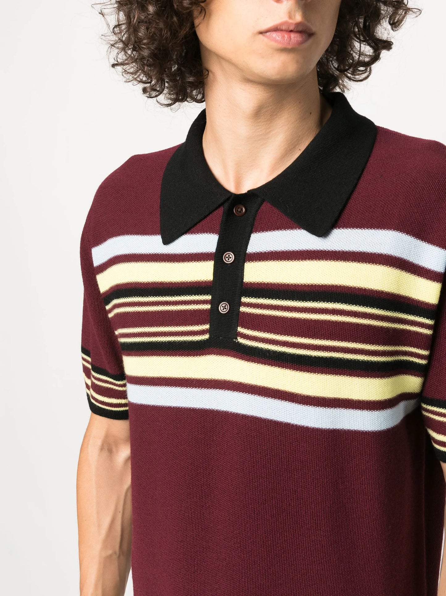 Wander striped wool polo shirt