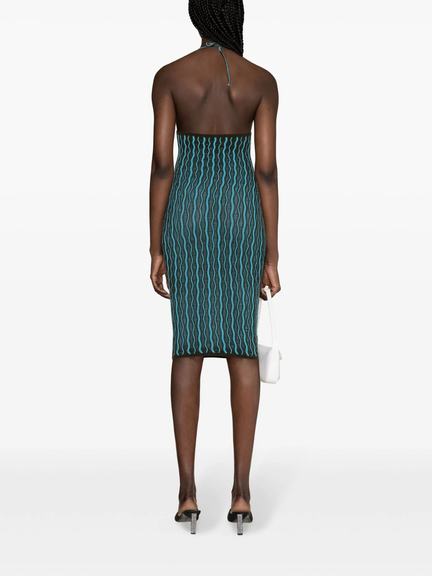 Cactus cut-out striped dress