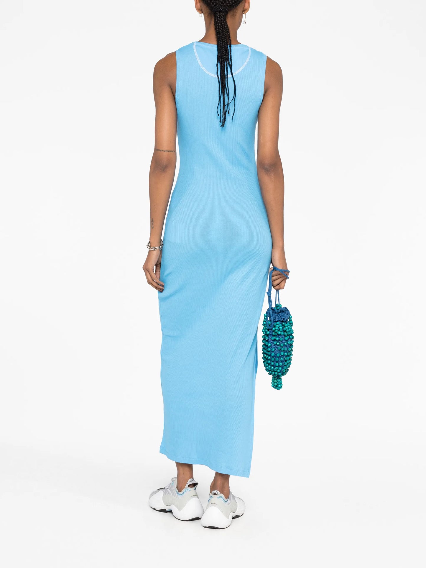 Anagram-embroidered maxi dress
