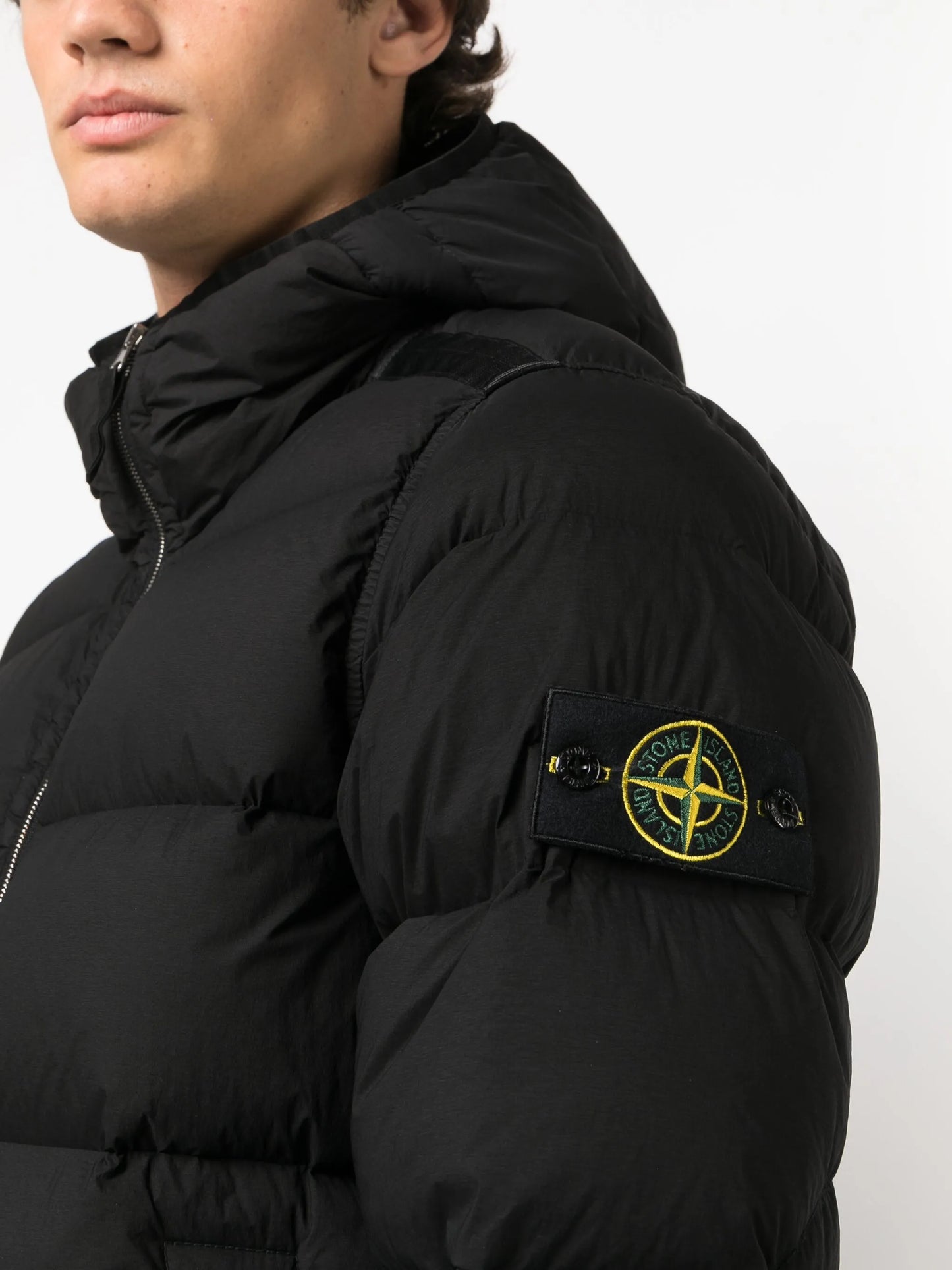 Seamless Tunnel Down-TC hooded jacket
