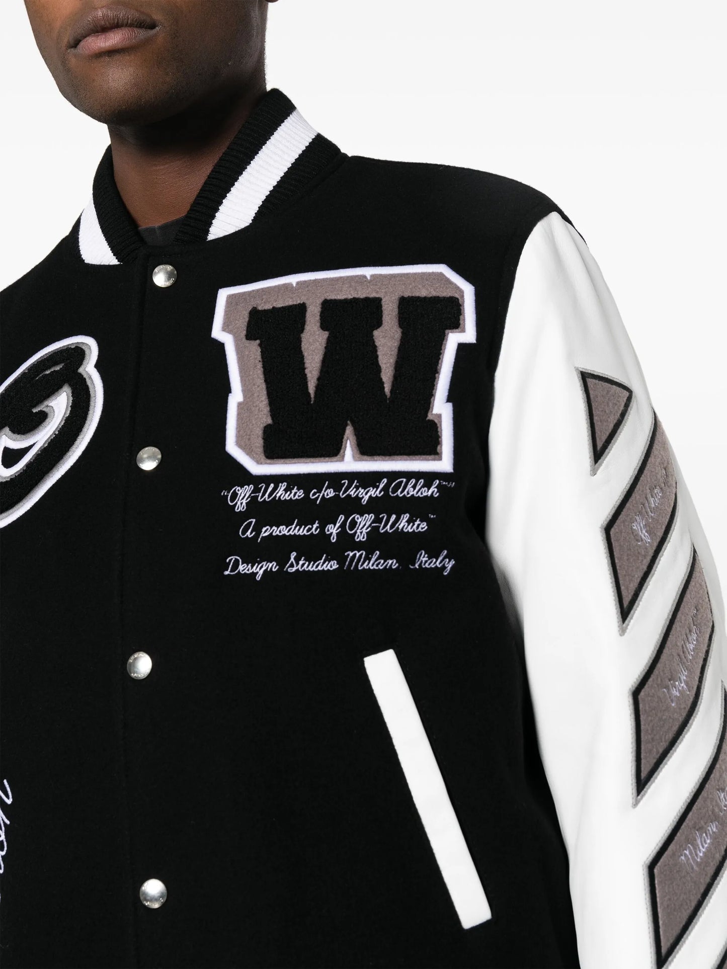 Lea appliqué varsity jacket