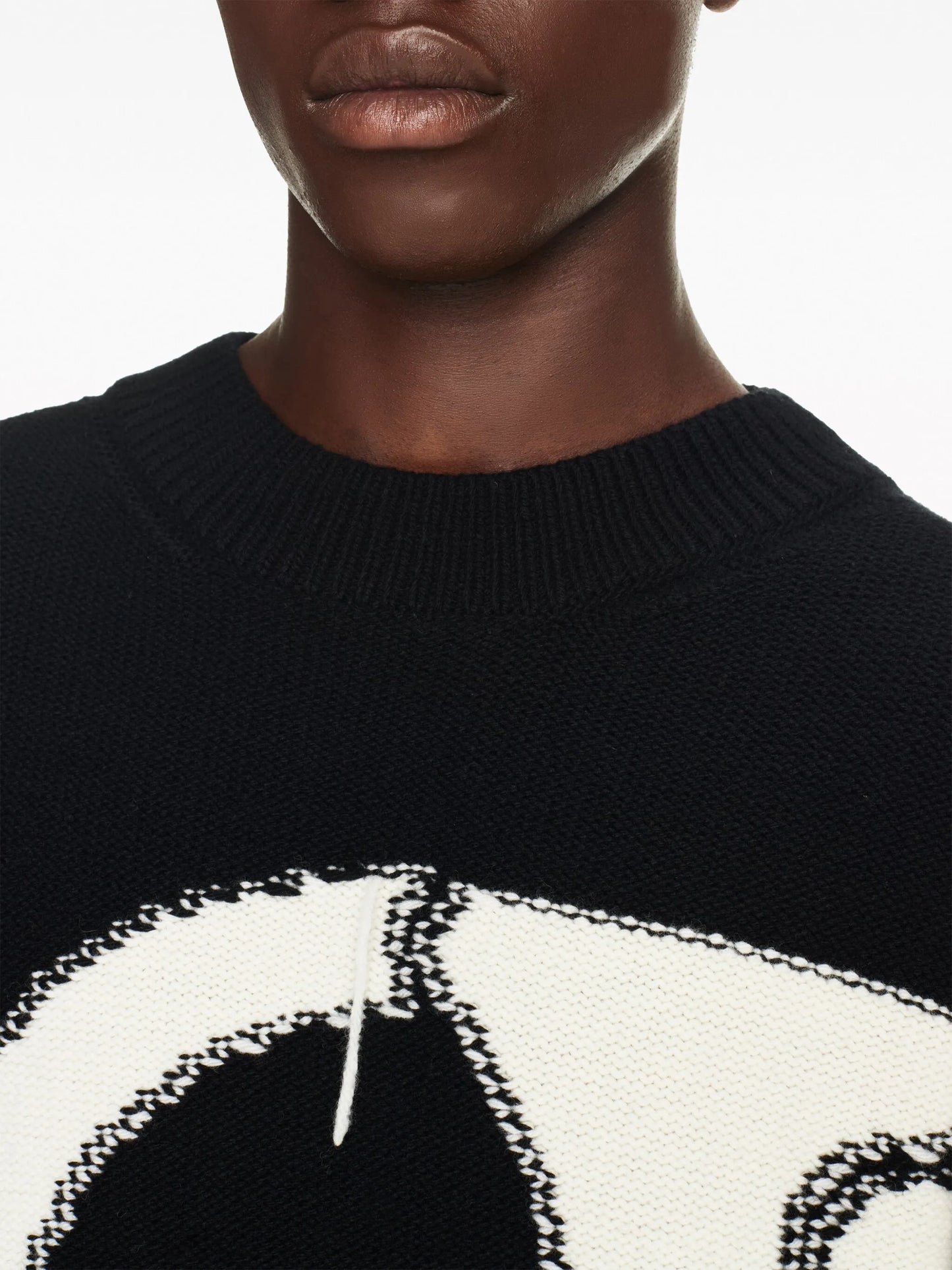 intarsia-logo wool jumper