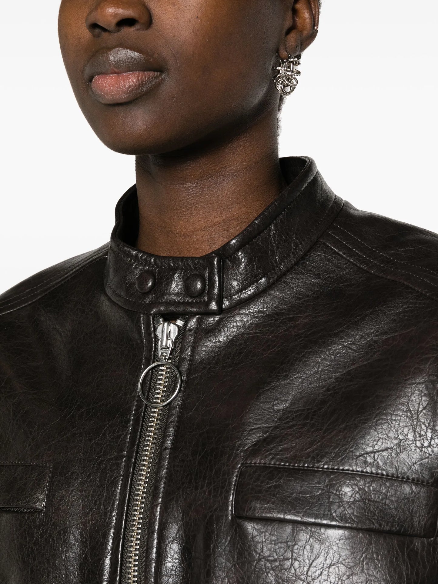 Talulla faux-leather biker jacket