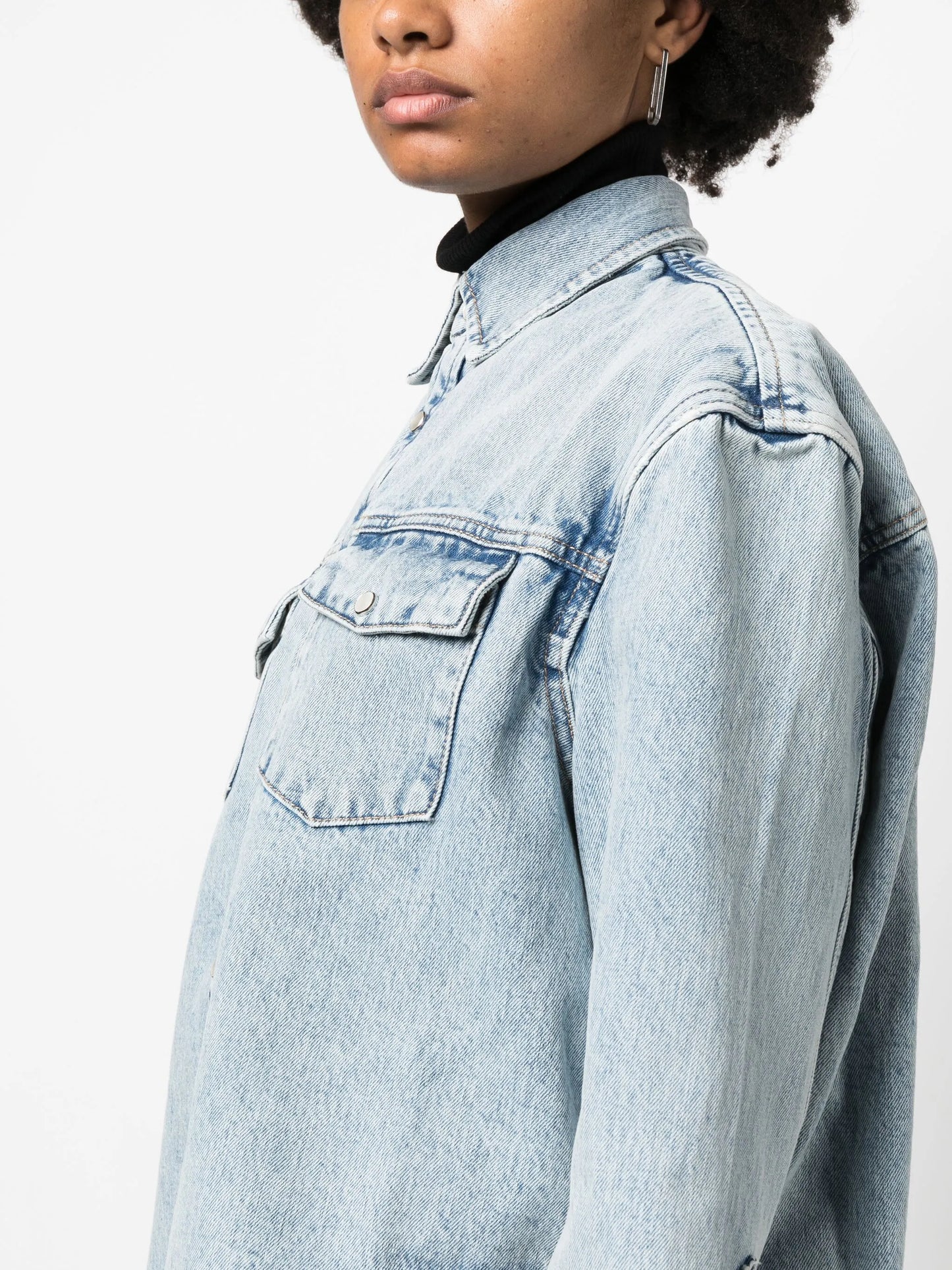 press-stud denim jacket