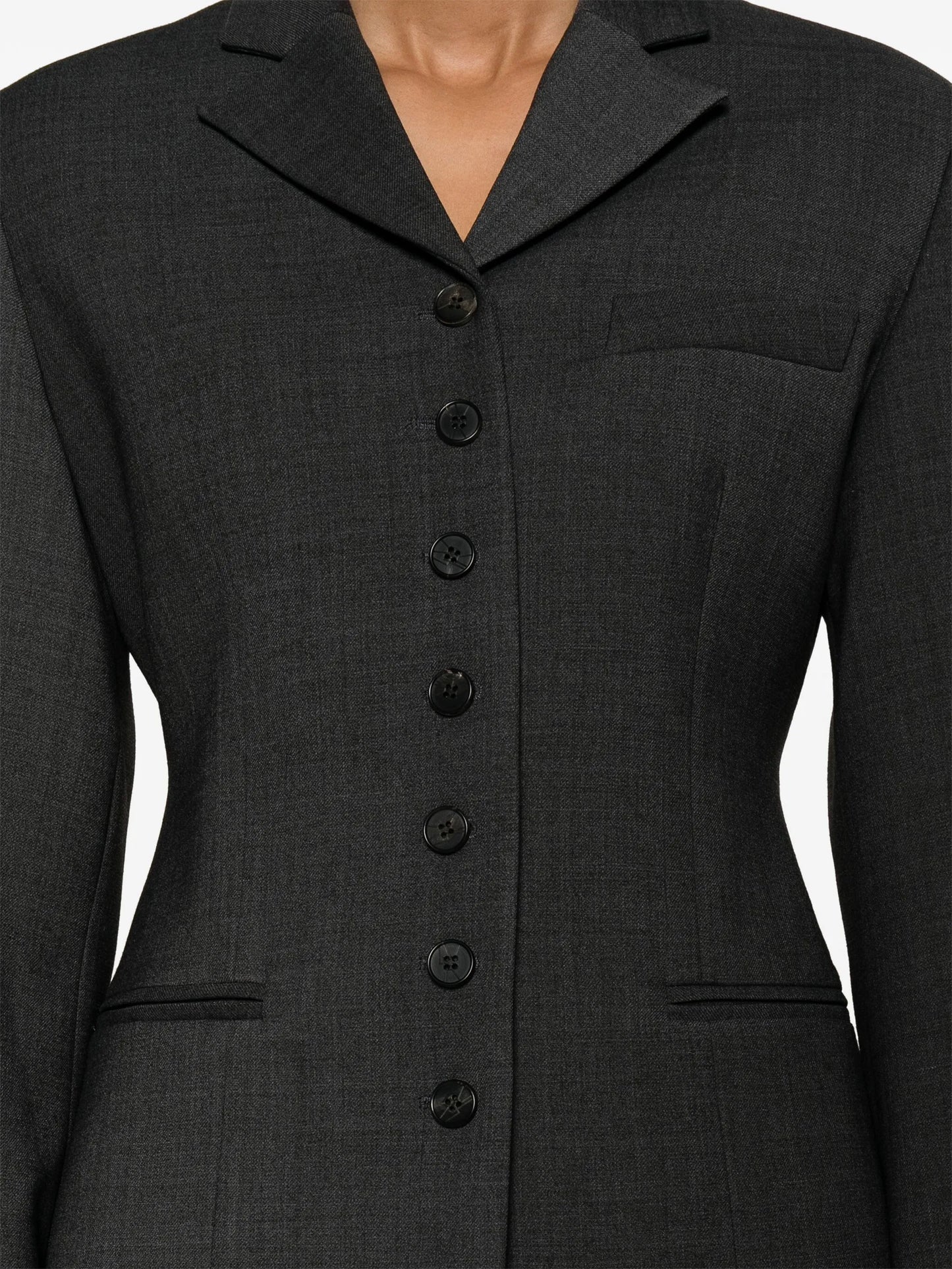 notched-lapels single-breasted blazer
