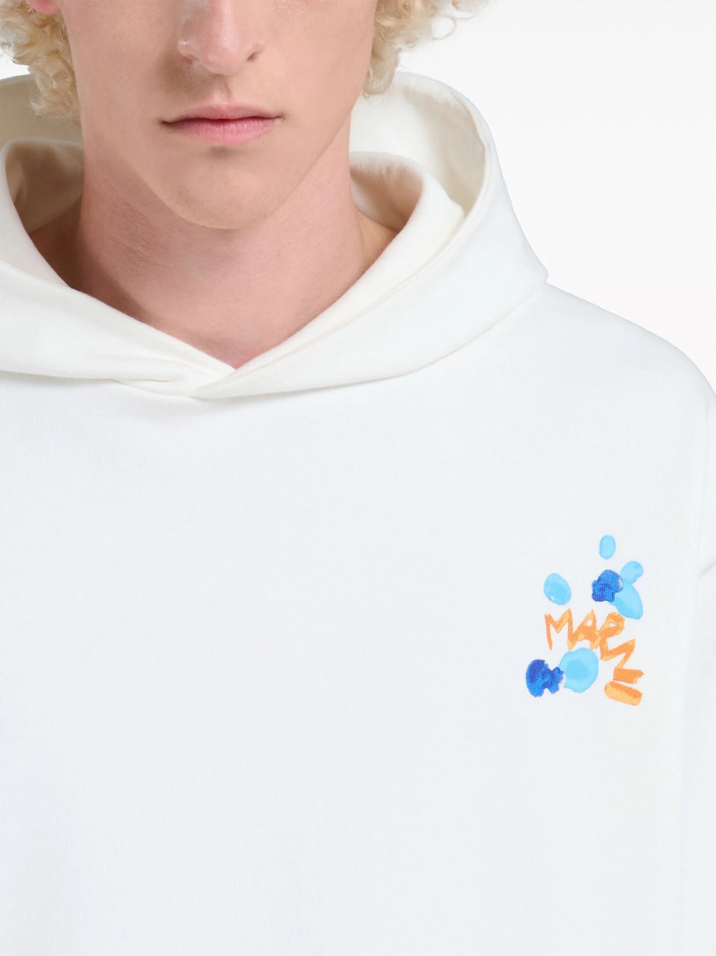 logo-print cotton hoodie