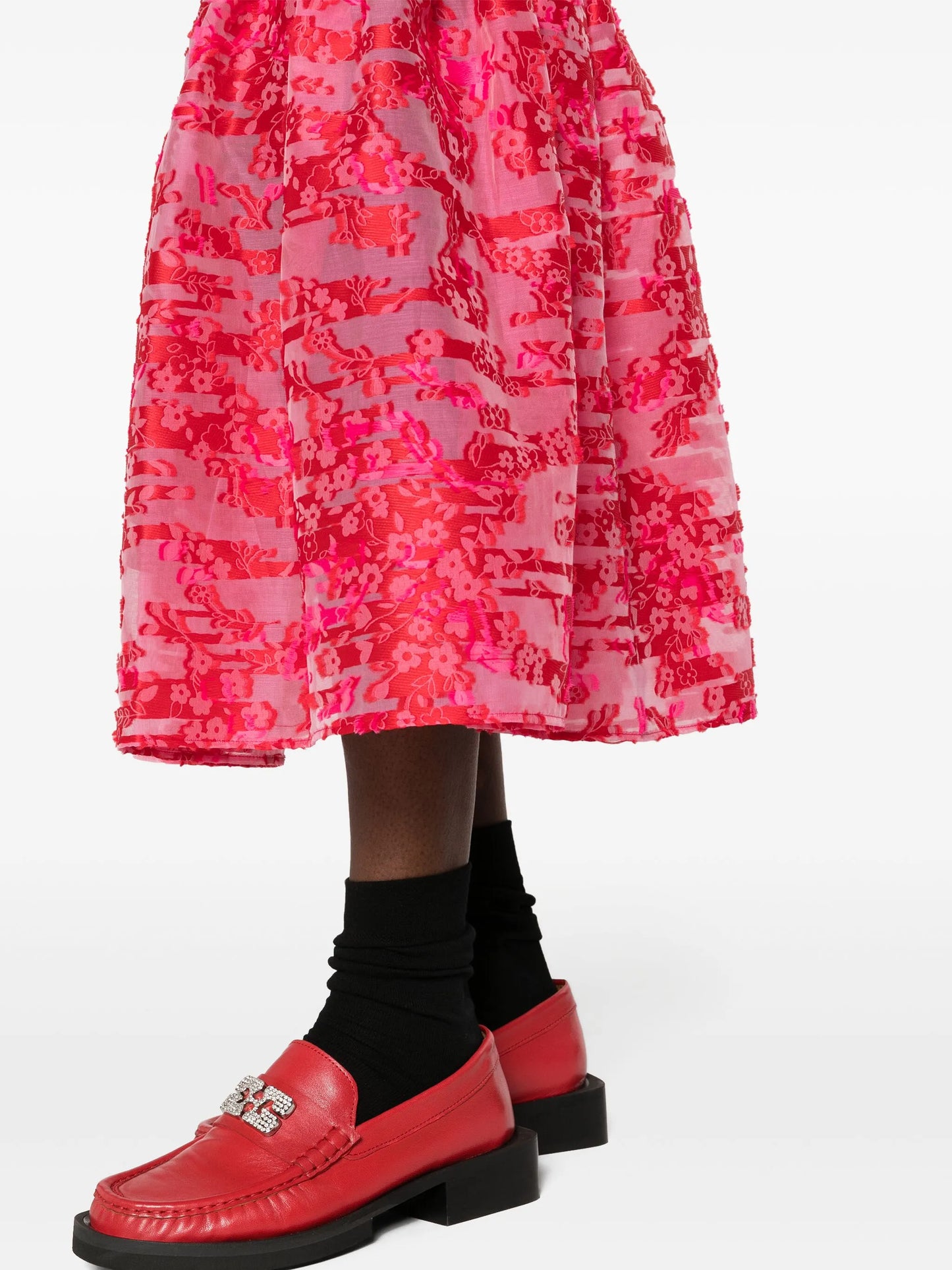 Vianca yarrow fil-coupé midi skirt