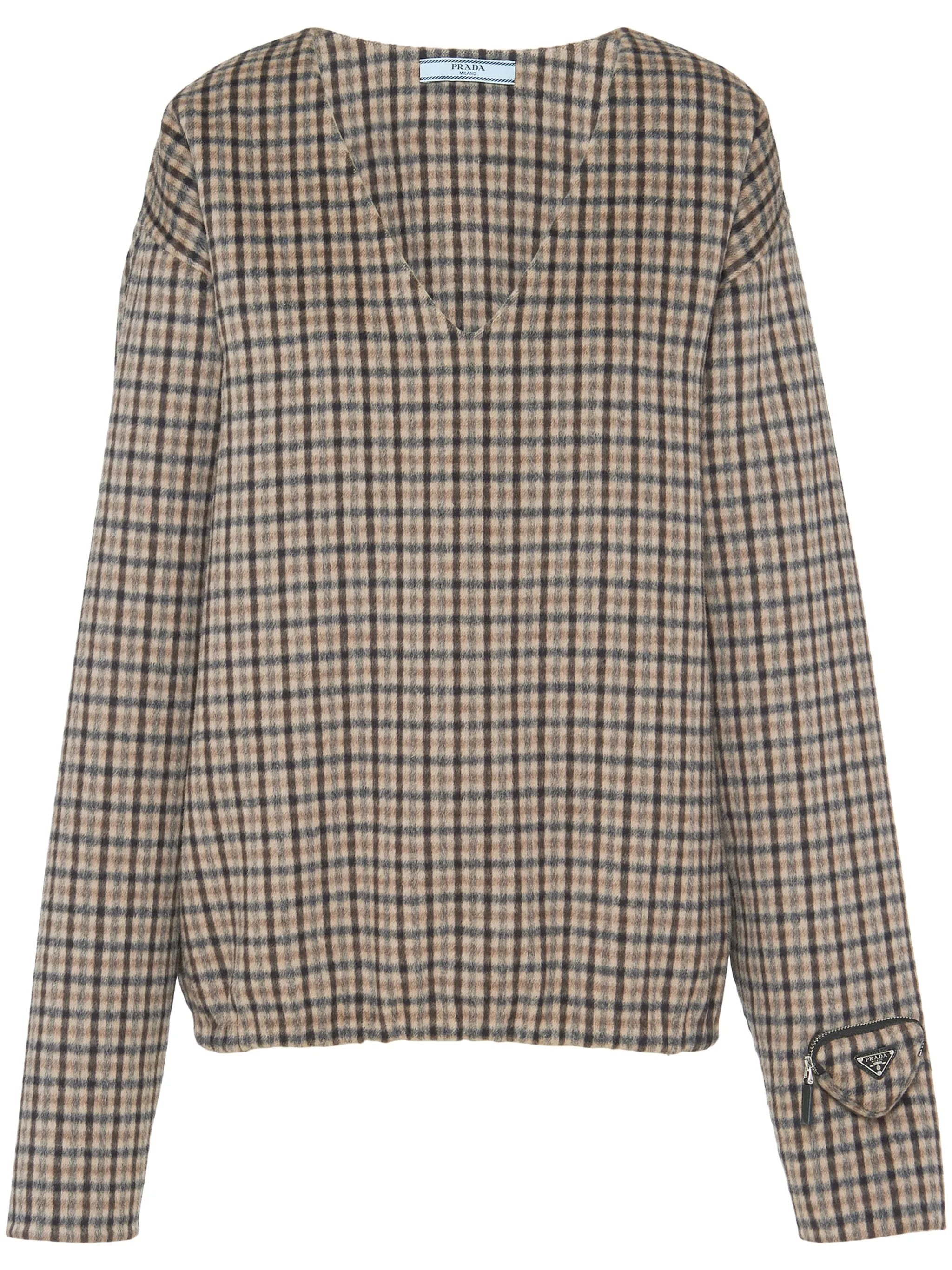 checked cashgora jumper