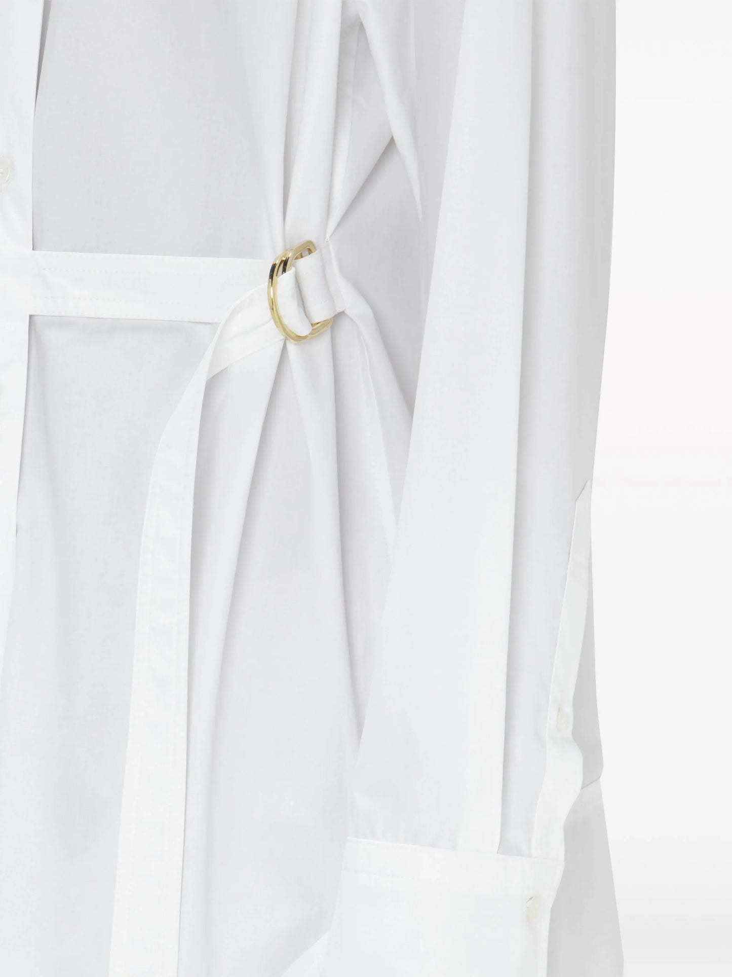 asymmetric cotton shirtdress